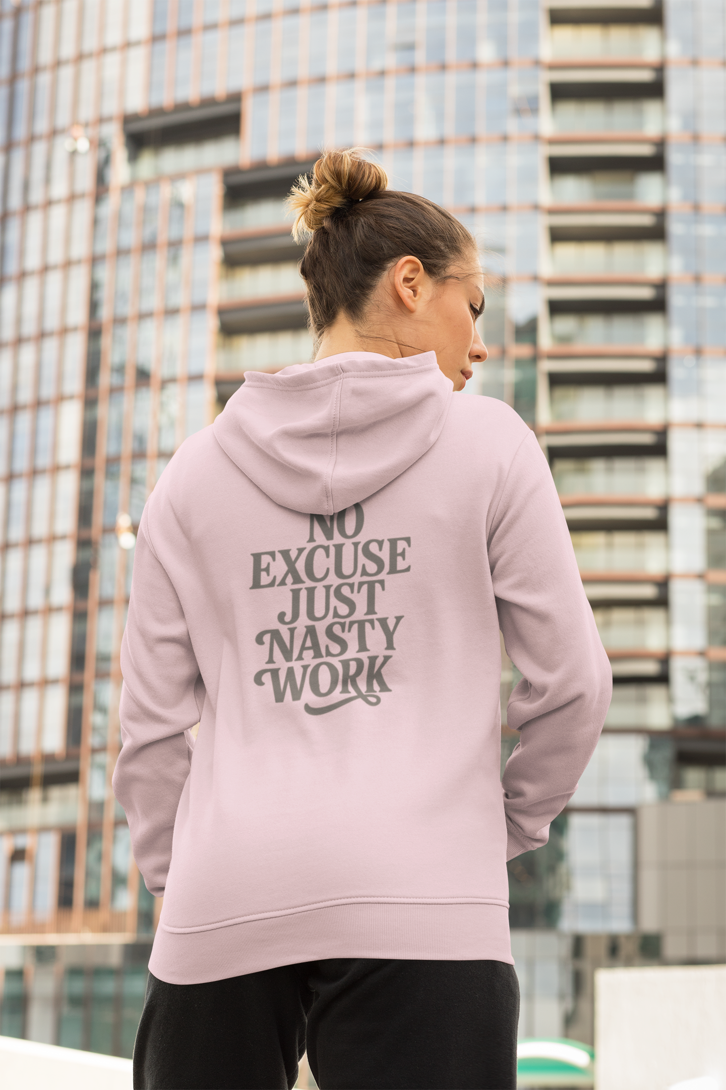 Nasty Work Embroidered Hoodie | Unisex Motivational Sweatshirt, Heavy Blend Gym Gift