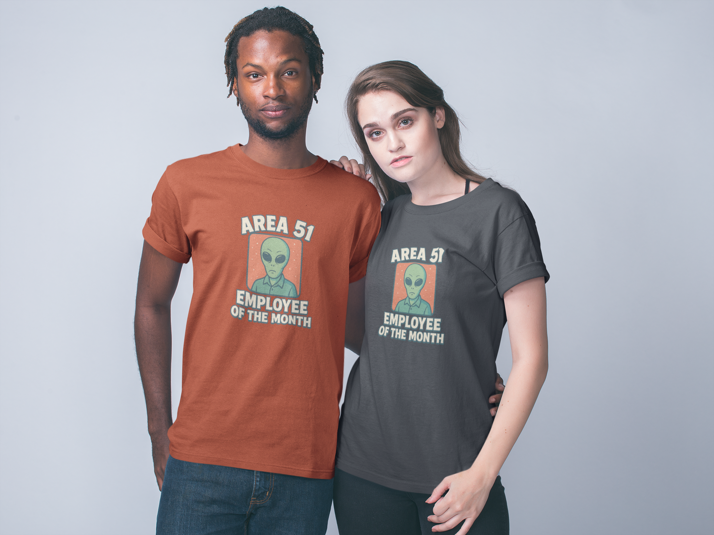 Area 51 Employee of the Month T-Shirt | Funny Alien Graphic Tee