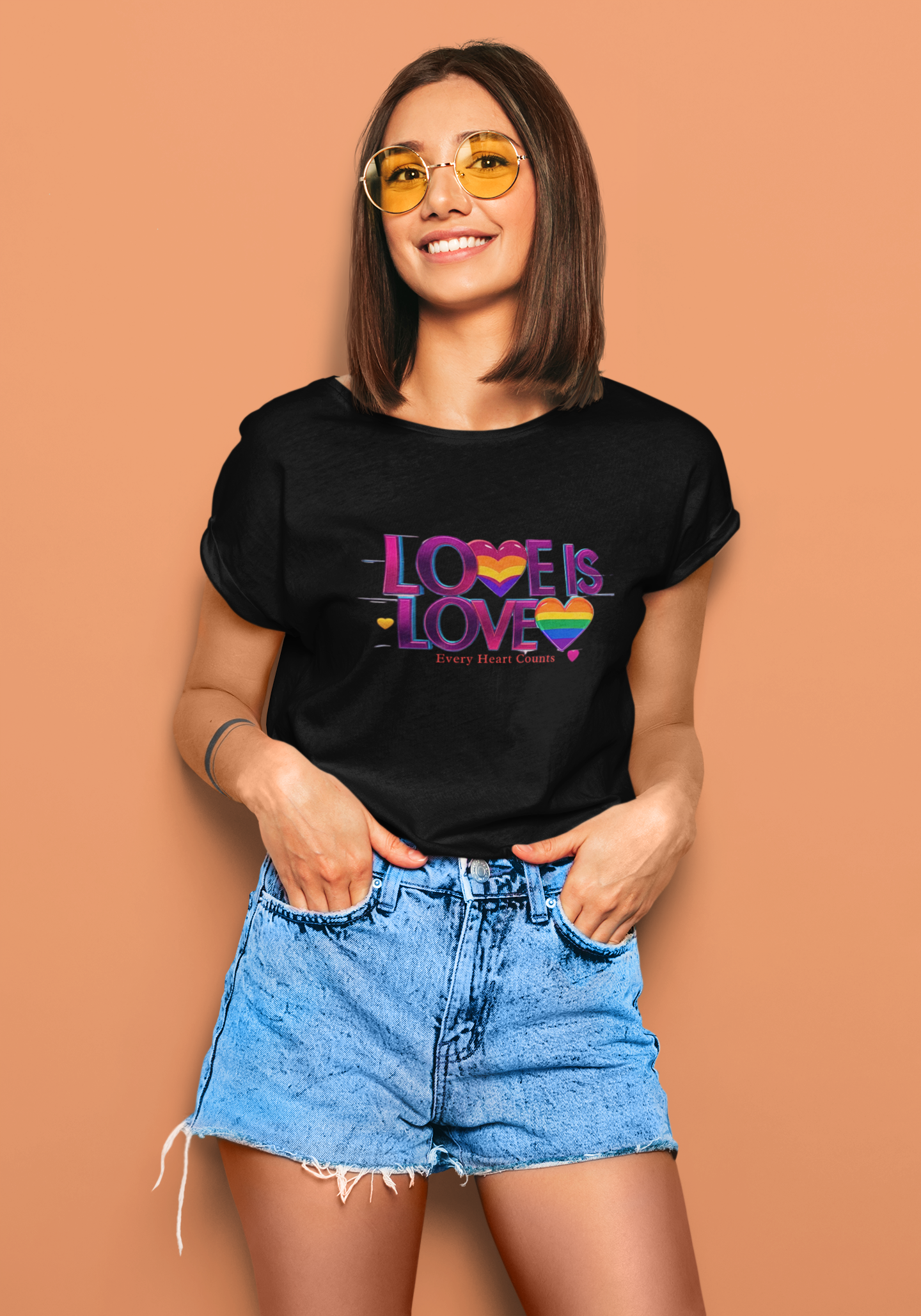 Pride Rainbow Heart T-Shirt | LGBTQ+ Apparel & Love Is Love Tee