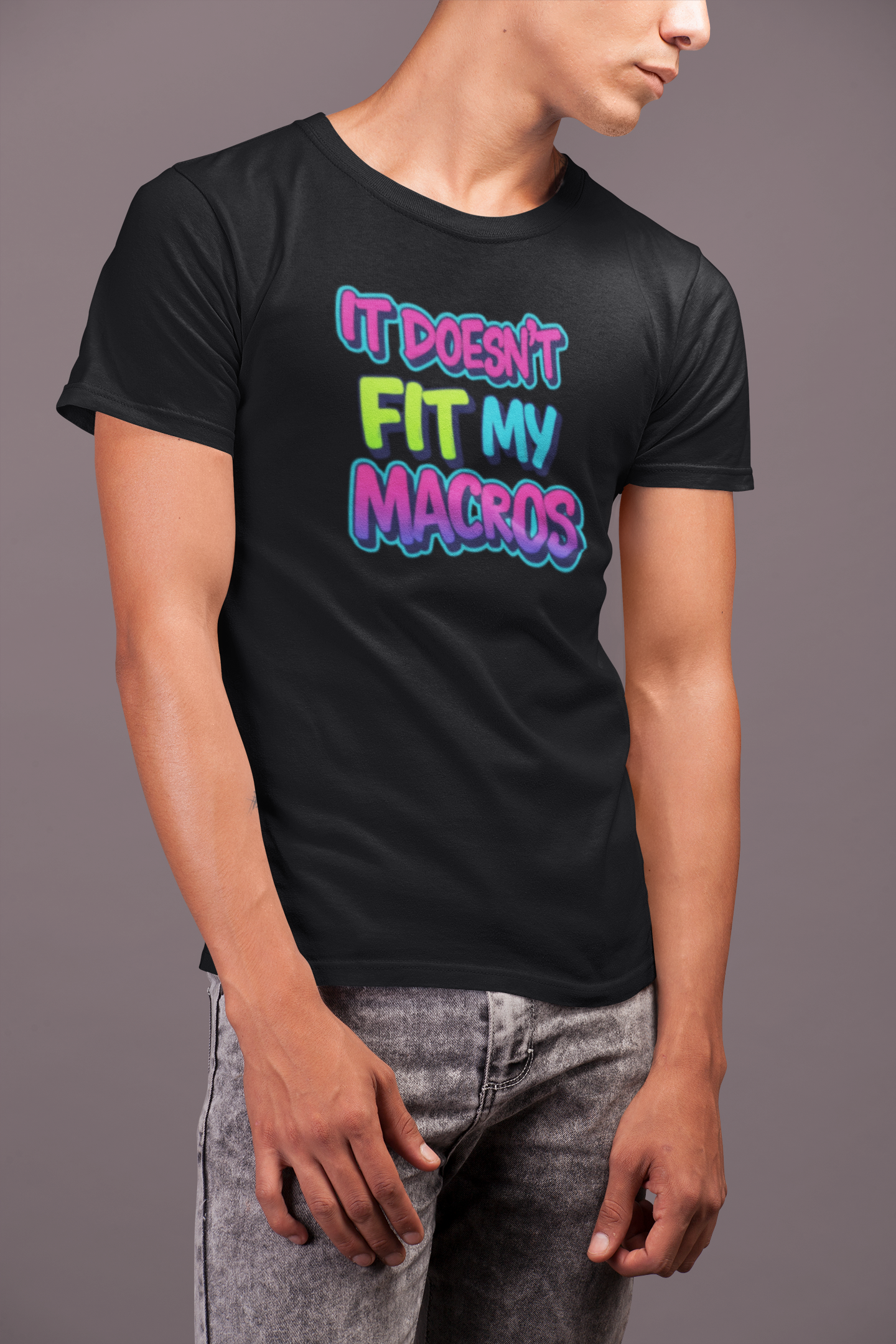 Funny 'It Doesn't Fit My Macros' Unisex Jersey Tee - Perfect for Fitness Enthusiasts