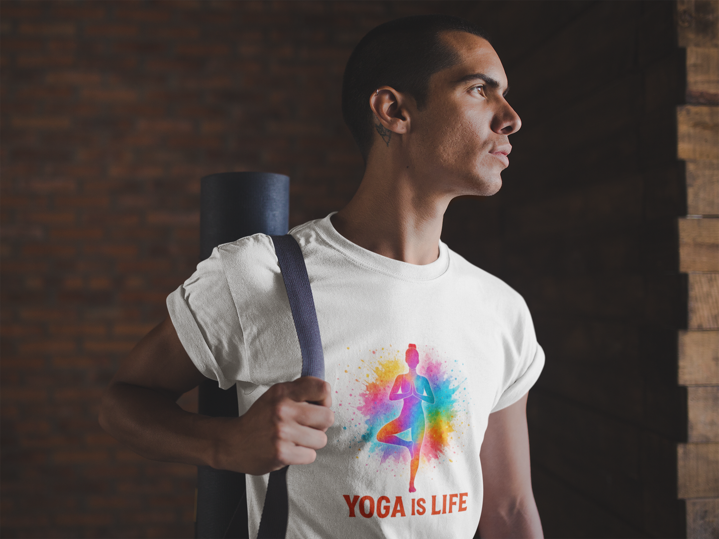 "Yoga Is Life" T-Shirt | Garment-Dyed Yoga Apparel & Wellness Gift