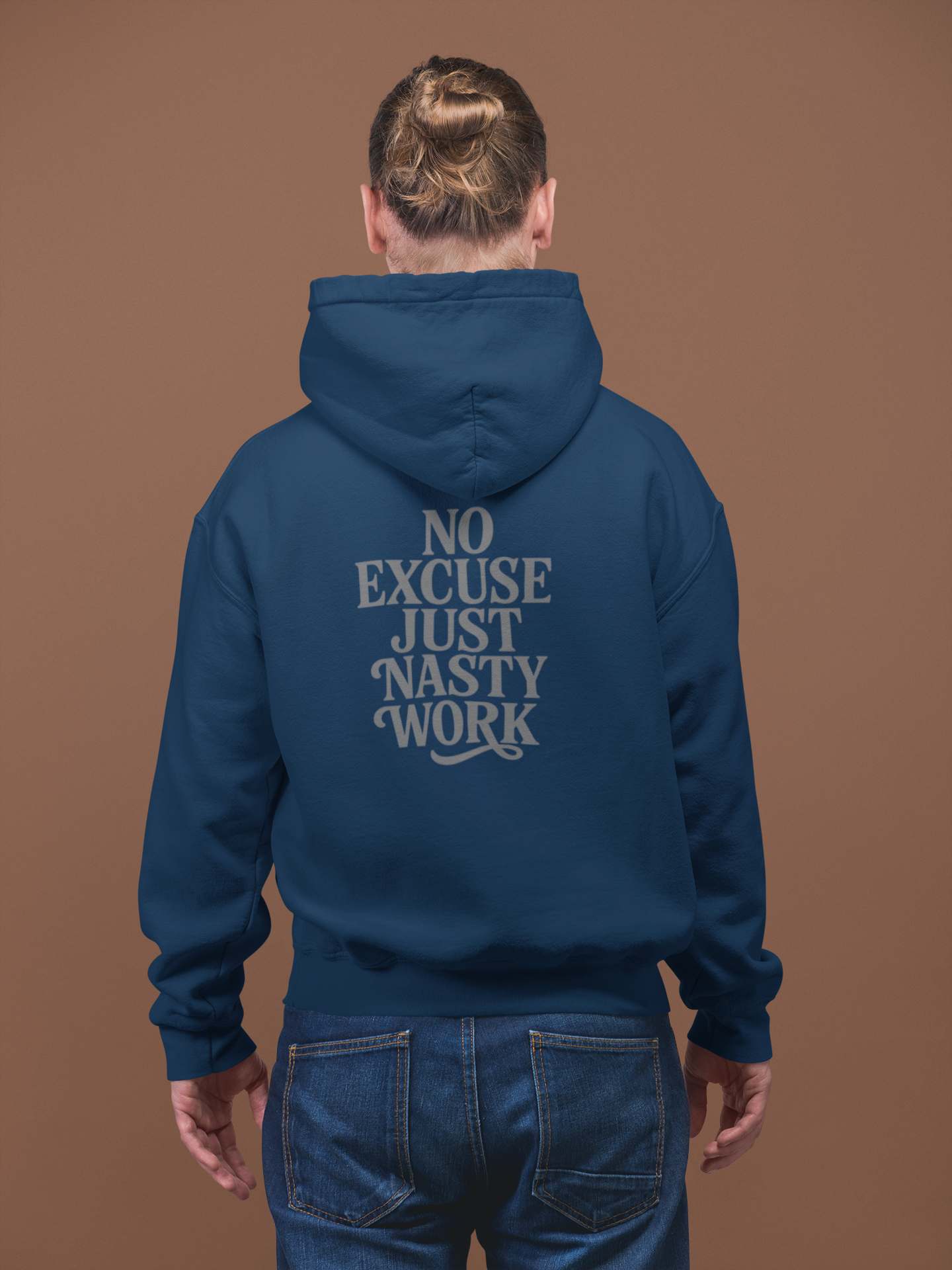 Nasty Work Embroidered Hoodie | Unisex Motivational Sweatshirt, Heavy Blend Gym Gift