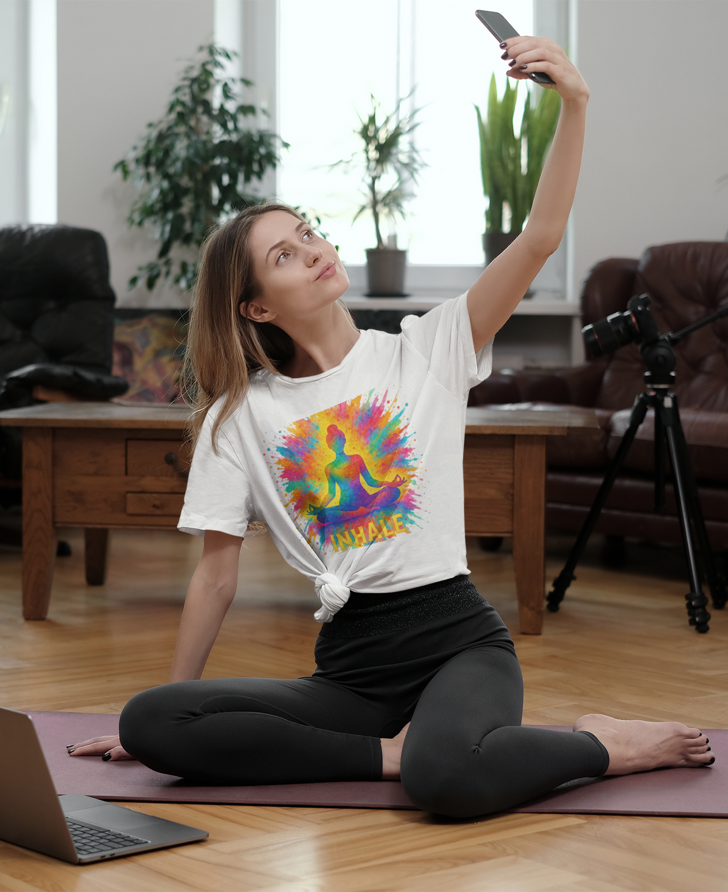 "Inhale" Meditation Tee | Yoga & Wellness Gift, Spiritual Apparel