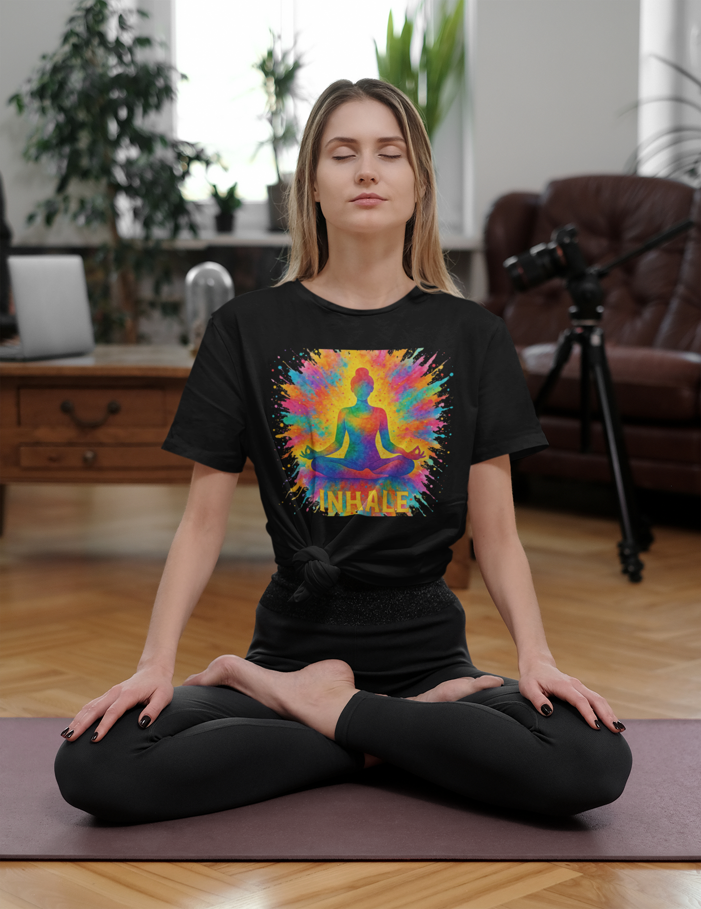 "Inhale" Meditation Tee | Yoga & Wellness Gift, Spiritual Apparel