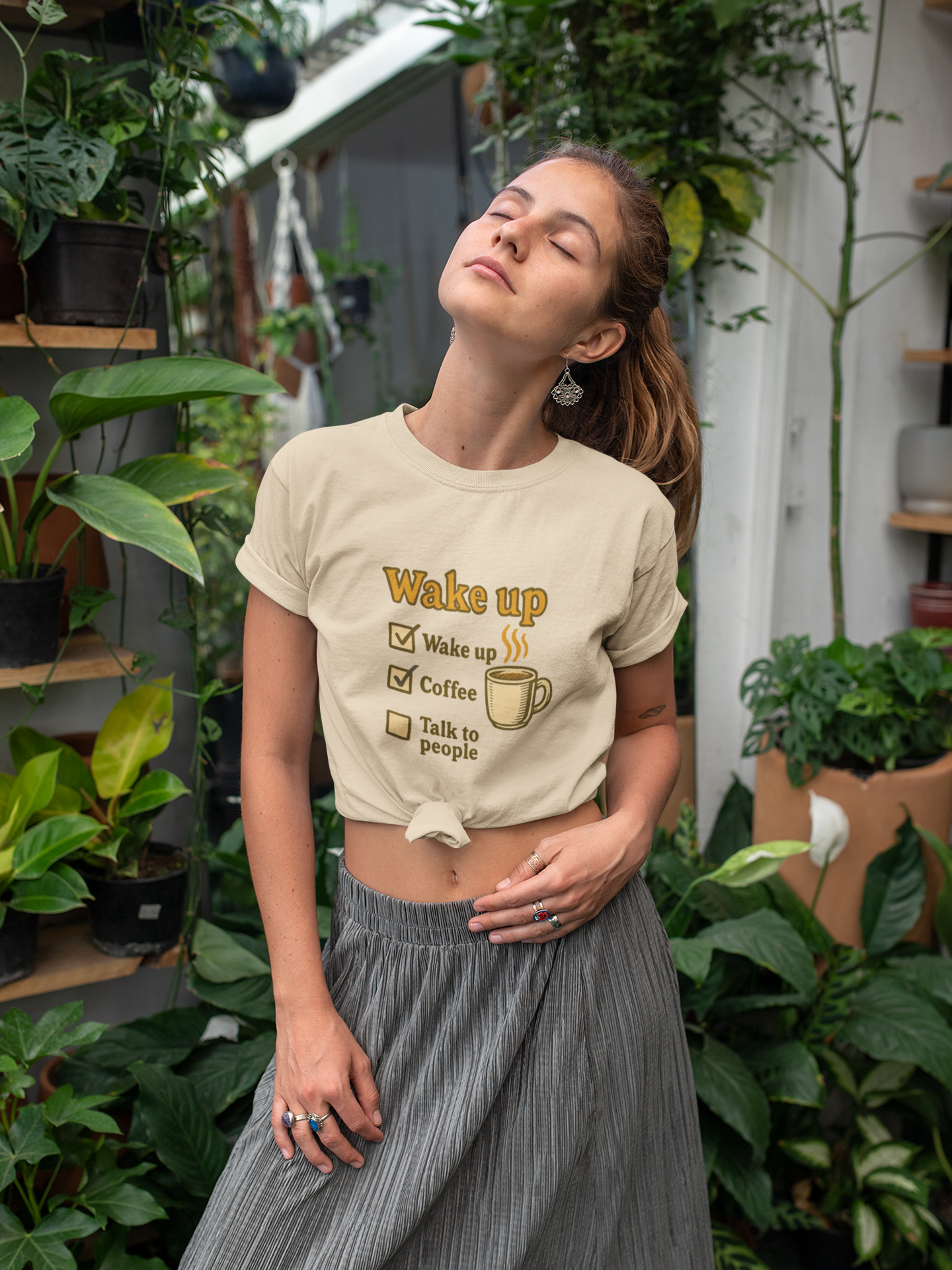Wake Up Coffee T-Shirt | Morning Motivation Tee, Funny Coffee Lover Gift, Self-Care Quote Shirt