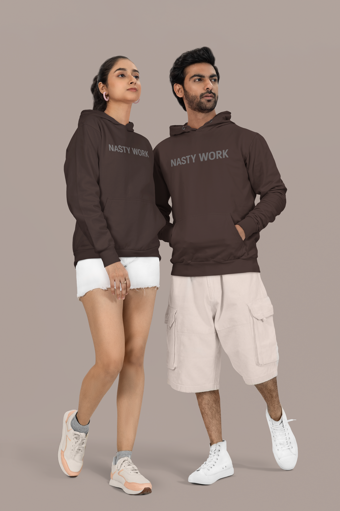 Nasty Work Embroidered Hoodie | Unisex Motivational Sweatshirt, Heavy Blend Gym Gift