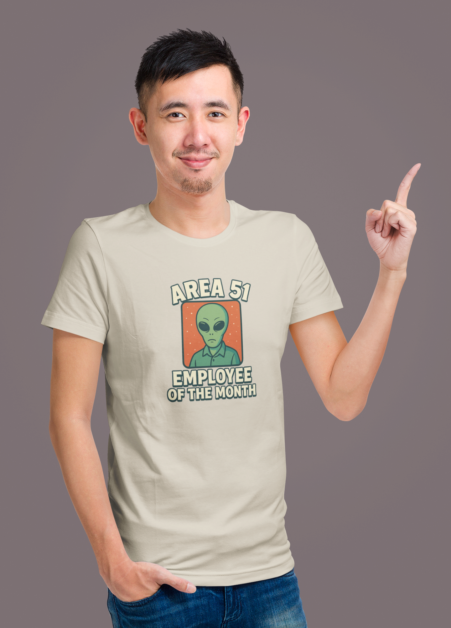 Area 51 Employee of the Month T-Shirt | Funny Alien Graphic Tee