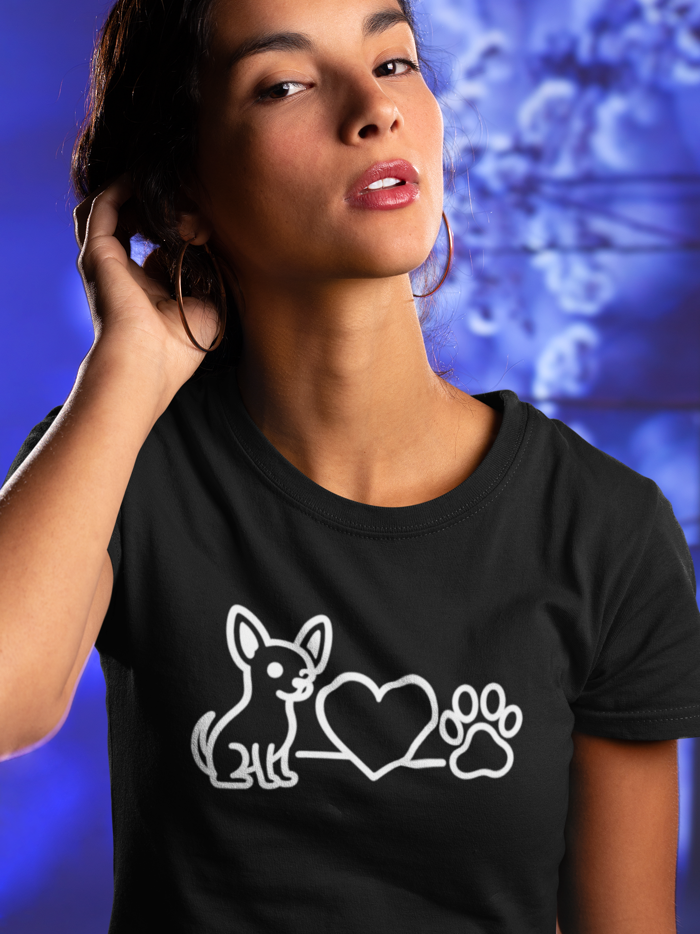 Cute Chihuahua T-Shirt, Unisex Pet Lover Tee, Dog Love Shirt, Animal Rescue Gift, Heart & Paw Design