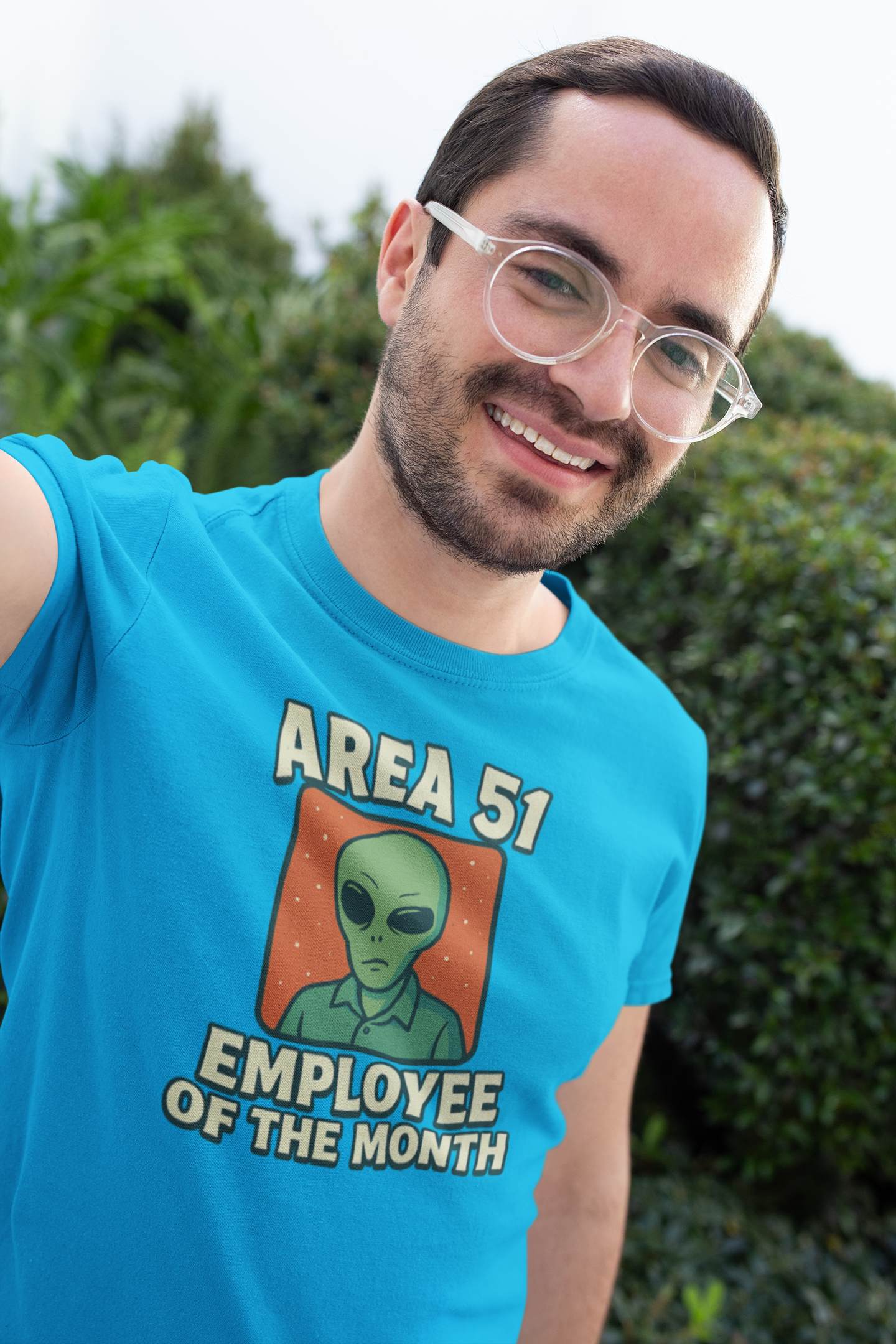 Area 51 Employee of the Month T-Shirt | Funny Alien Graphic Tee