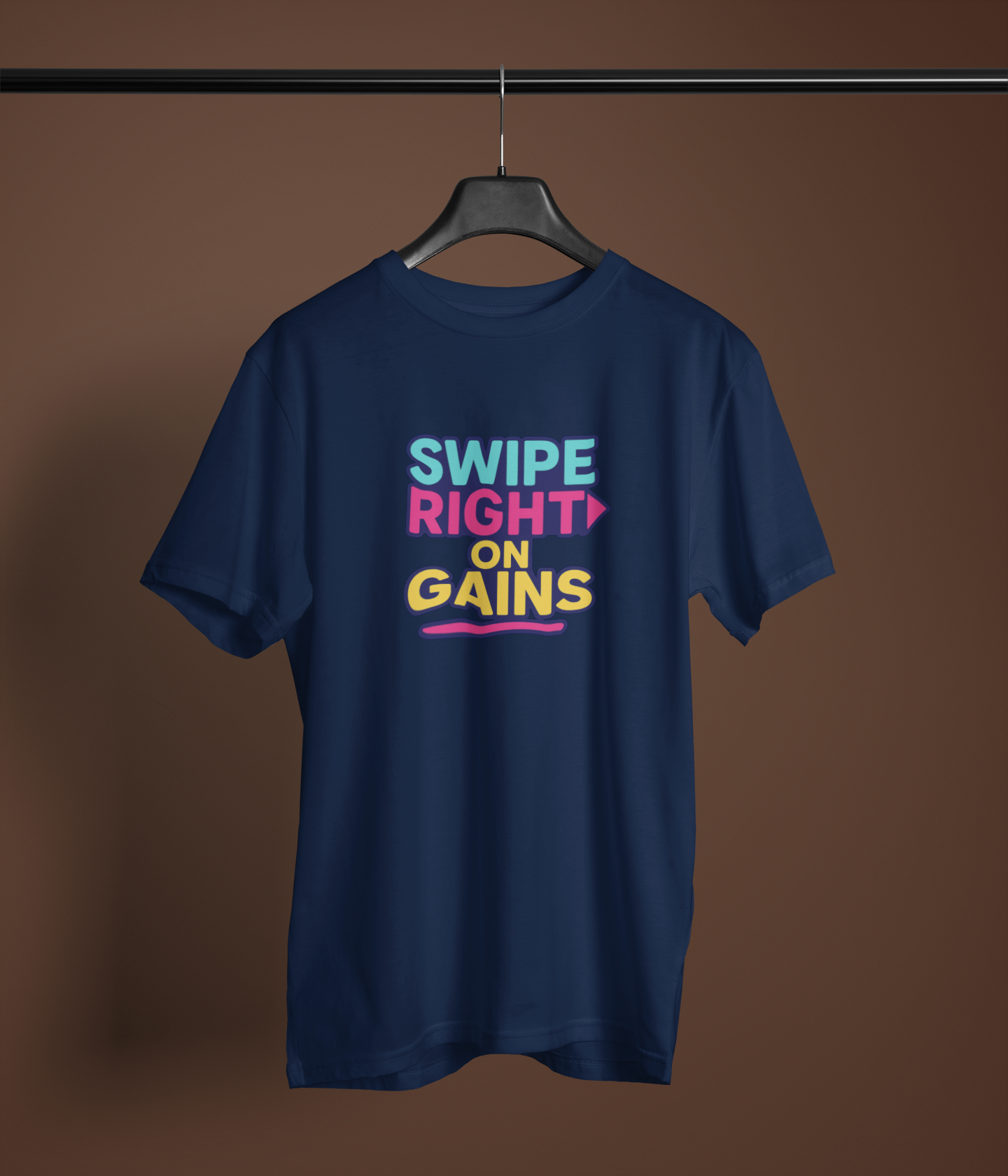 Swipe Right on Gains T-Shirt | Funny Gym Apparel, Unisex Workout Gift, Motivational Fitness Tee