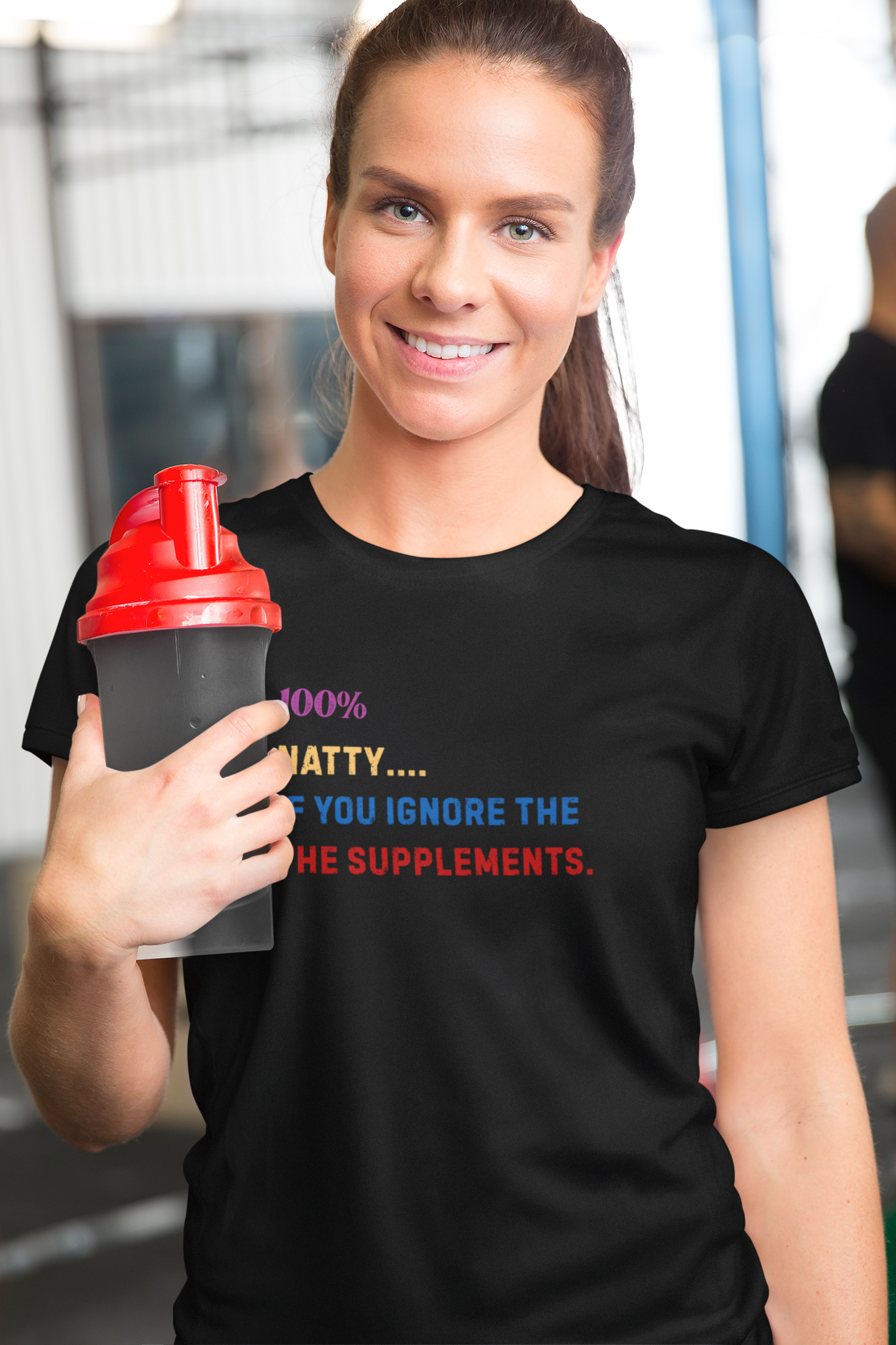 100% Natty Funny T-Shirt for Fitness Lovers