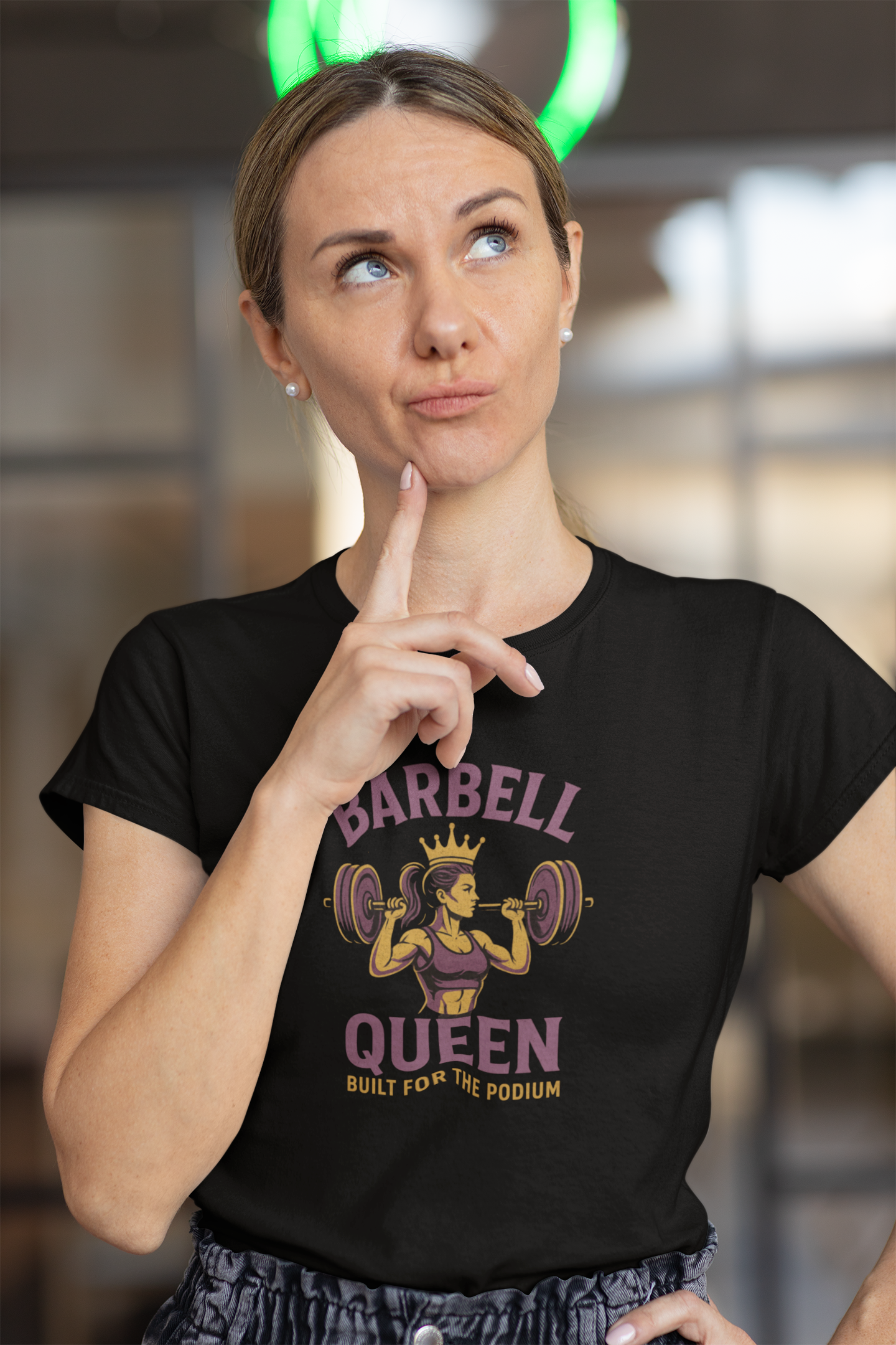Barbell Queen Women's Gym Tee | Empowering Workout T-Shirt & Fitness Gift