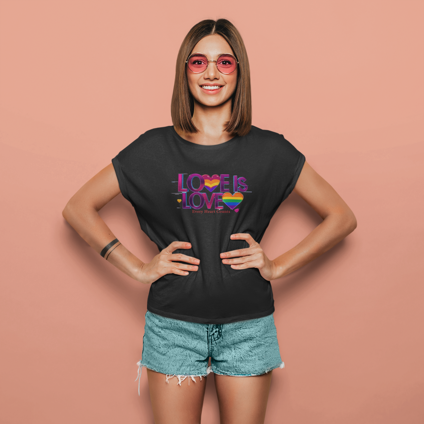 Pride Rainbow Heart T-Shirt | LGBTQ+ Apparel & Love Is Love Tee