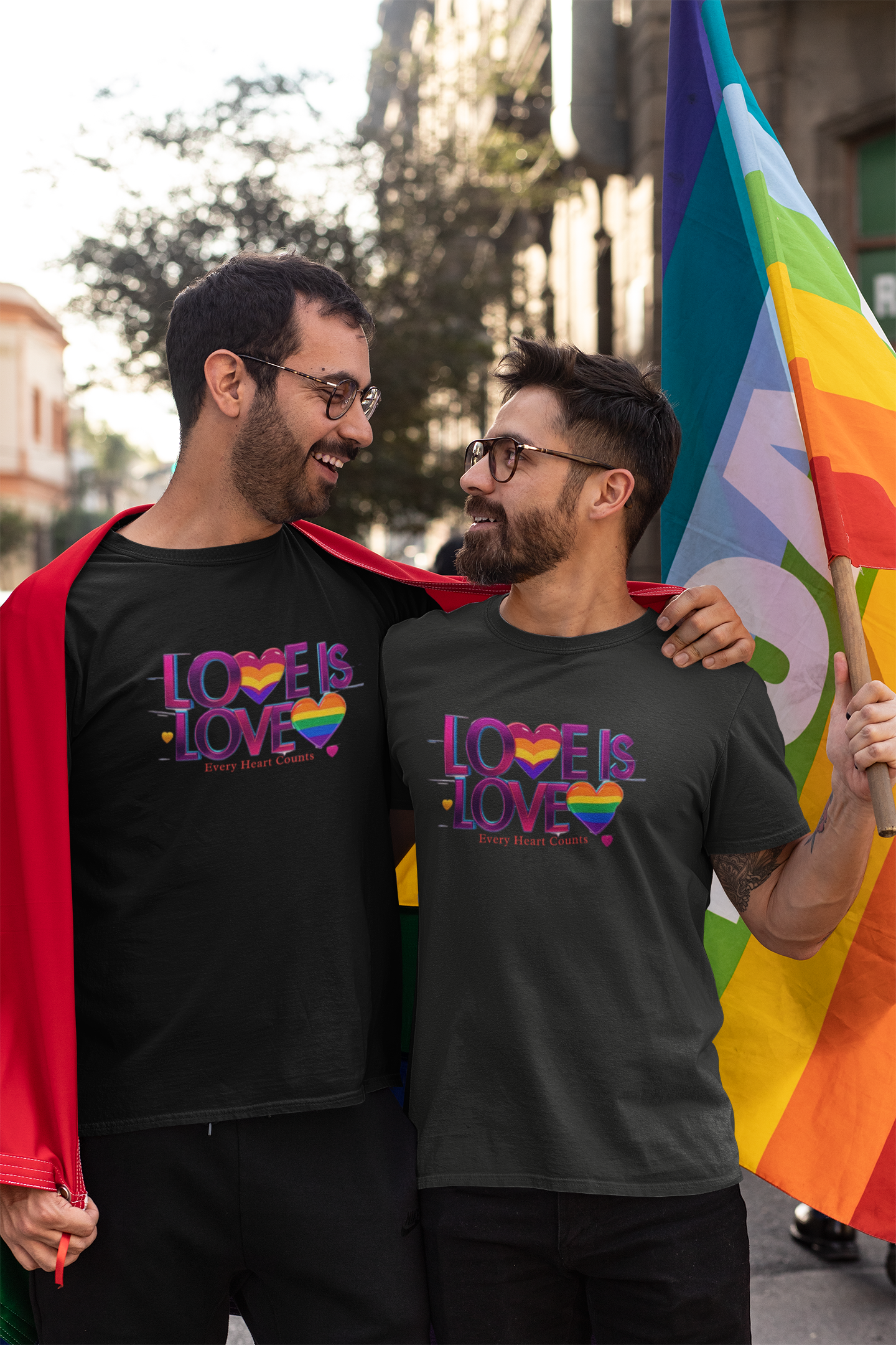 Pride Rainbow Heart T-Shirt | LGBTQ+ Apparel & Love Is Love Tee