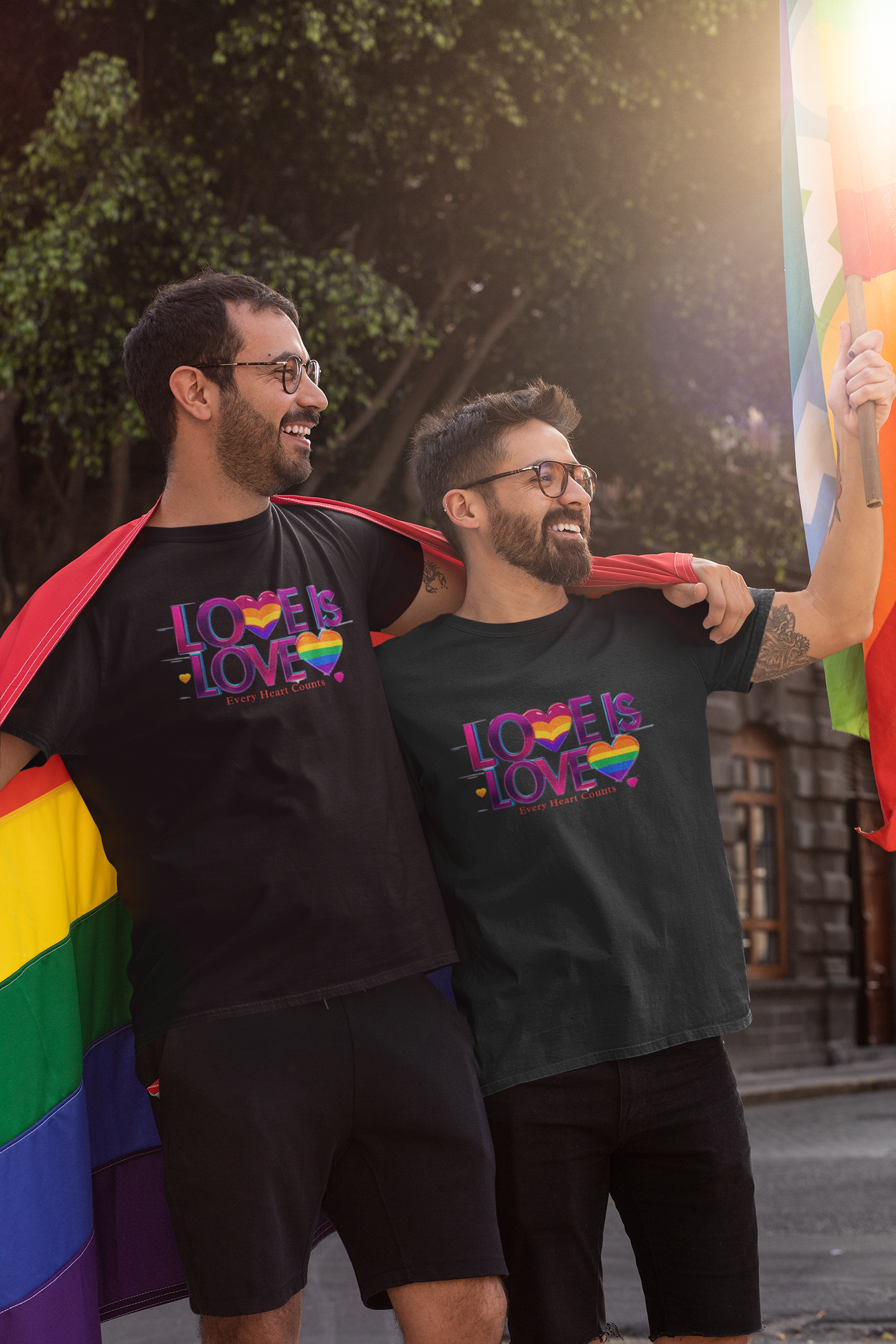 Pride Rainbow Heart T-Shirt | LGBTQ+ Apparel & Love Is Love Tee