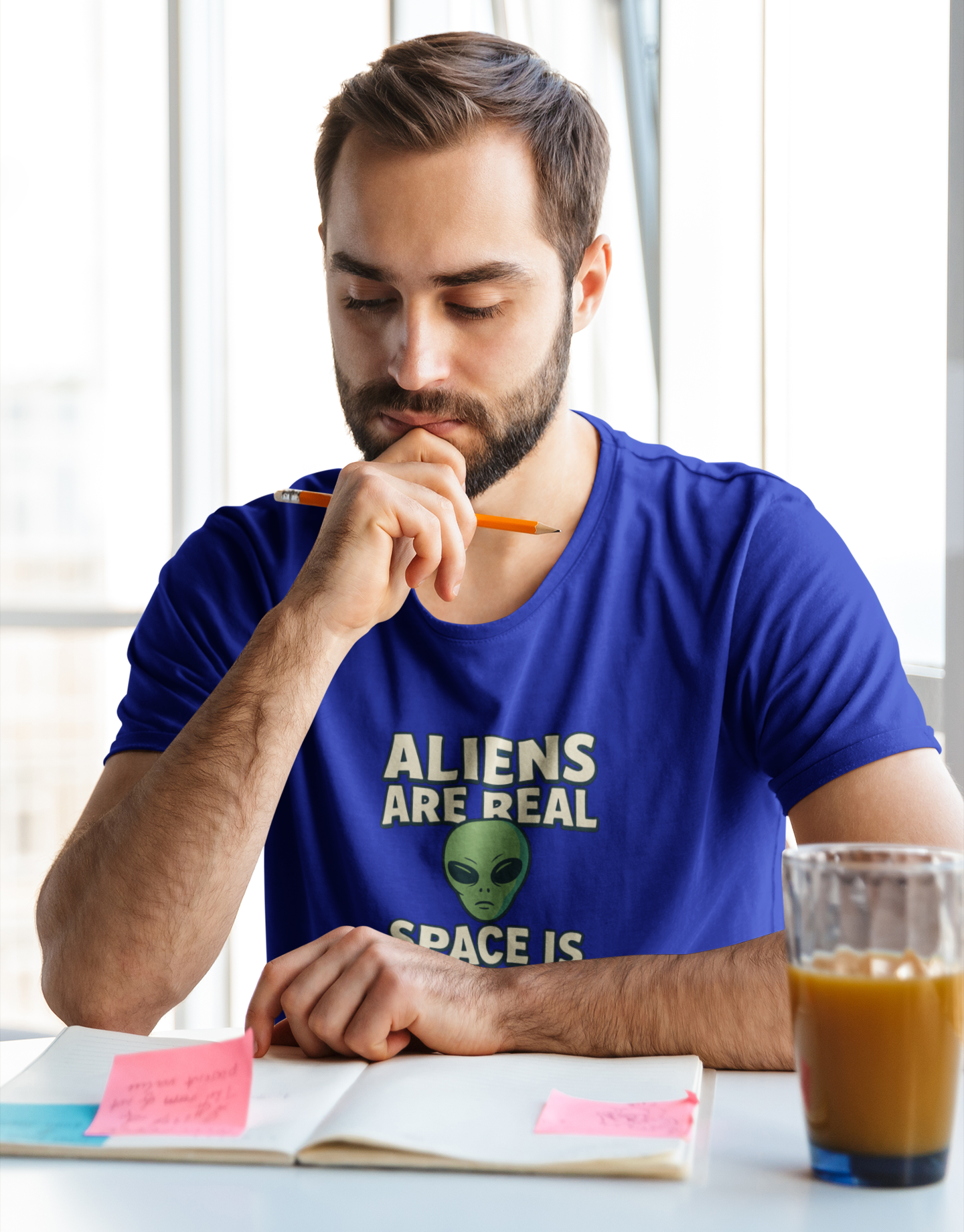Funny Alien Graphic Tee - 'Aliens Are Real, Space Is Not' Unisex Short Sleeve T-Shirt
