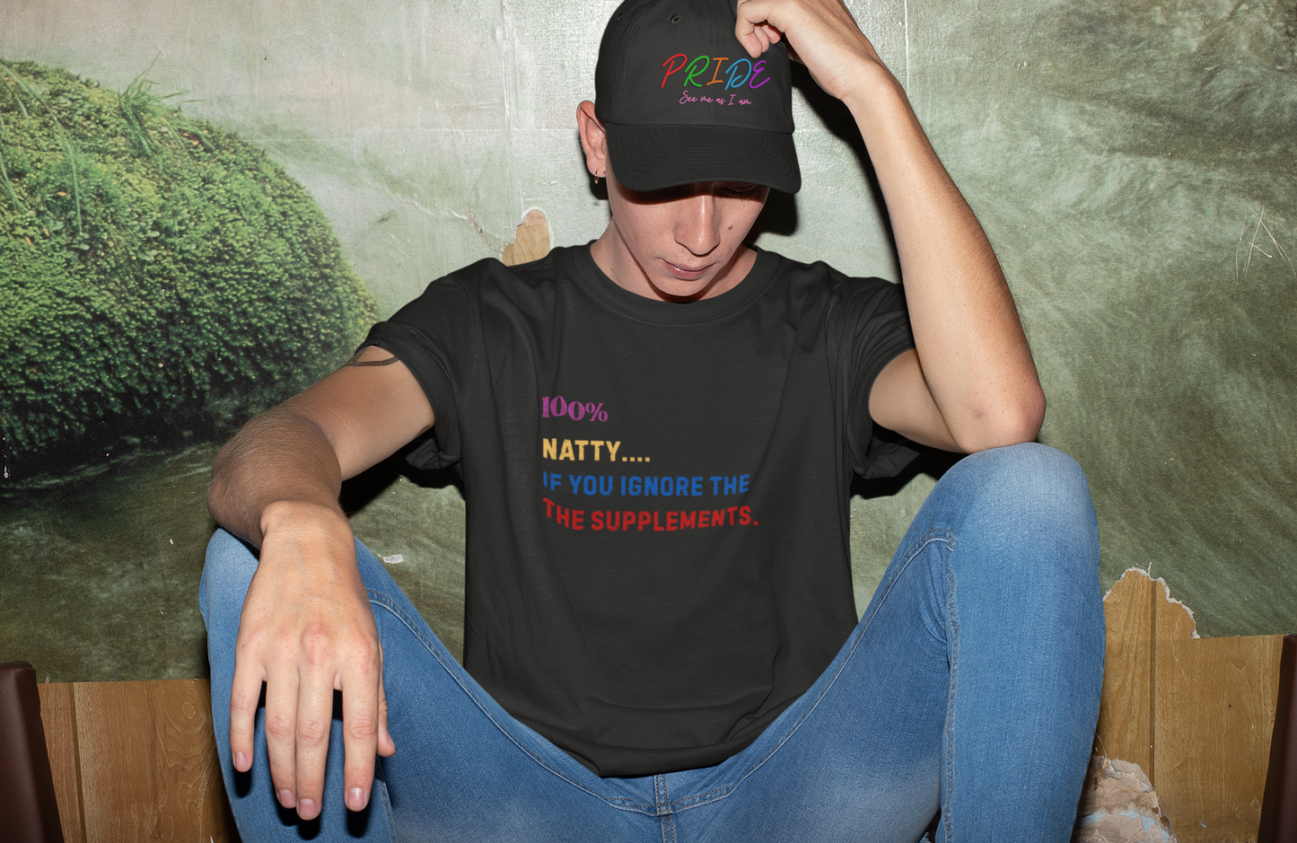 100% Natty Funny T-Shirt for Fitness Lovers