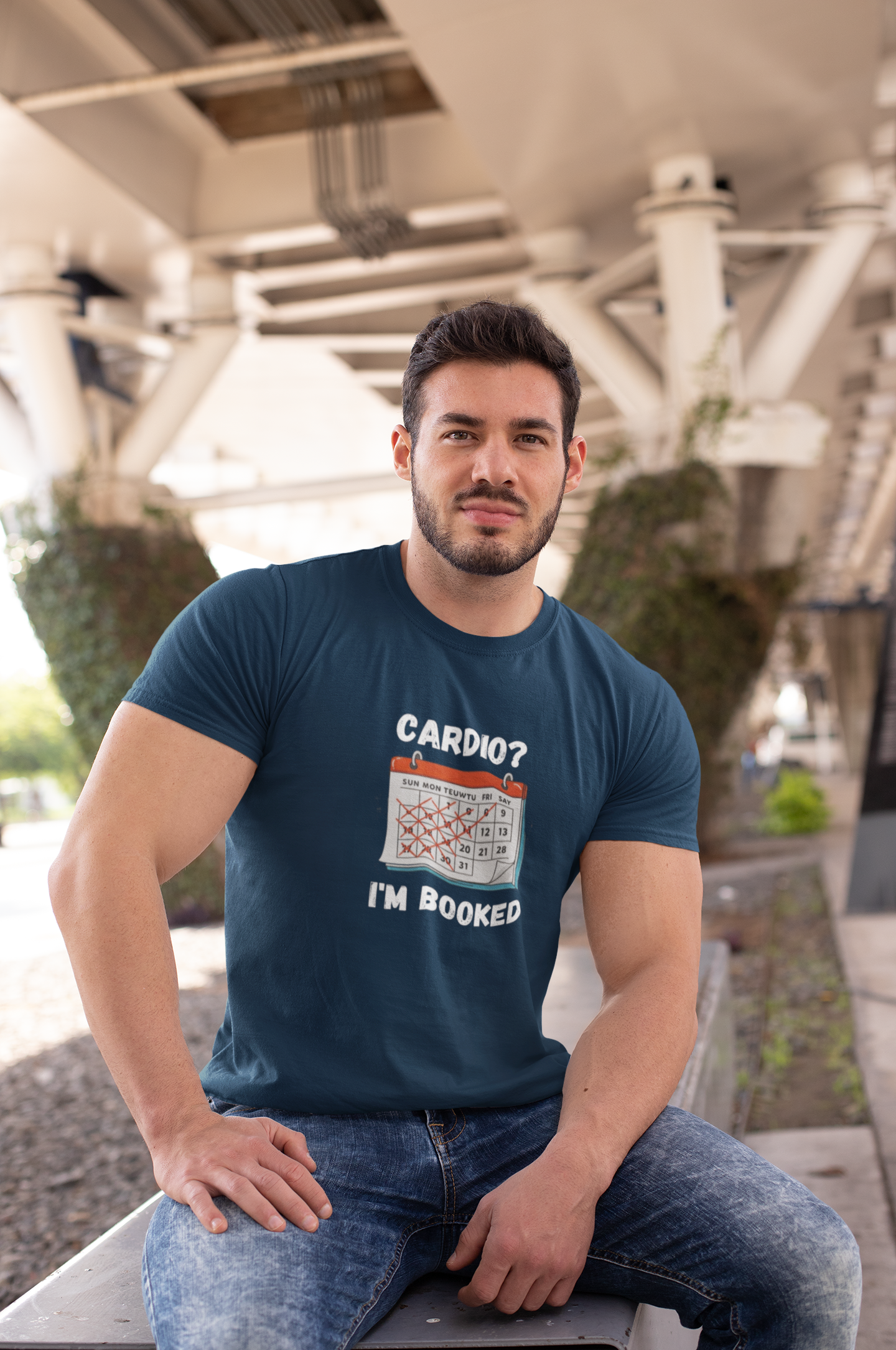 Cardio? I'm Booked" Funny Fitness T-Shirt | Unisex Gym Humor Tee