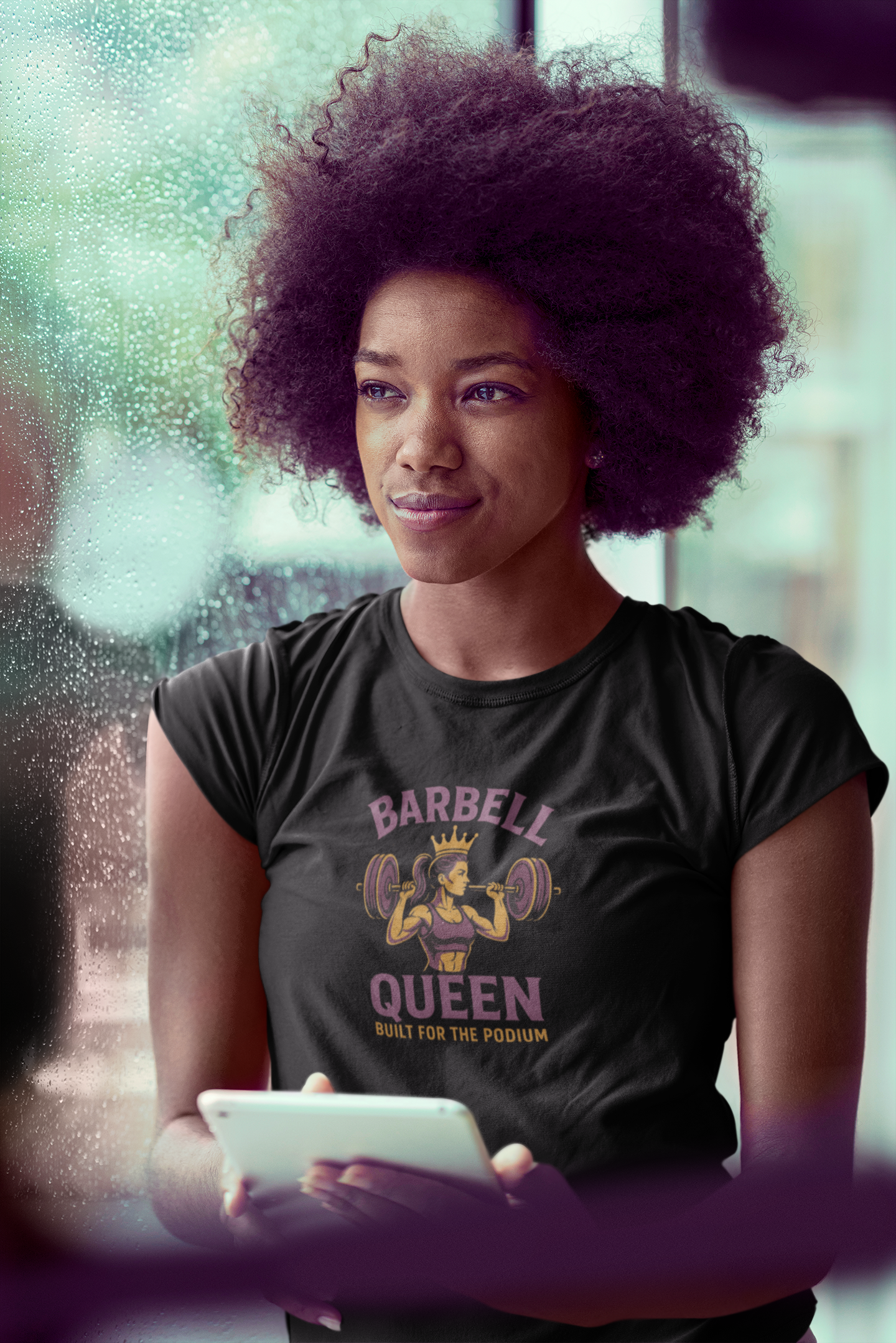 Barbell Queen Women's Gym Tee | Empowering Workout T-Shirt & Fitness Gift