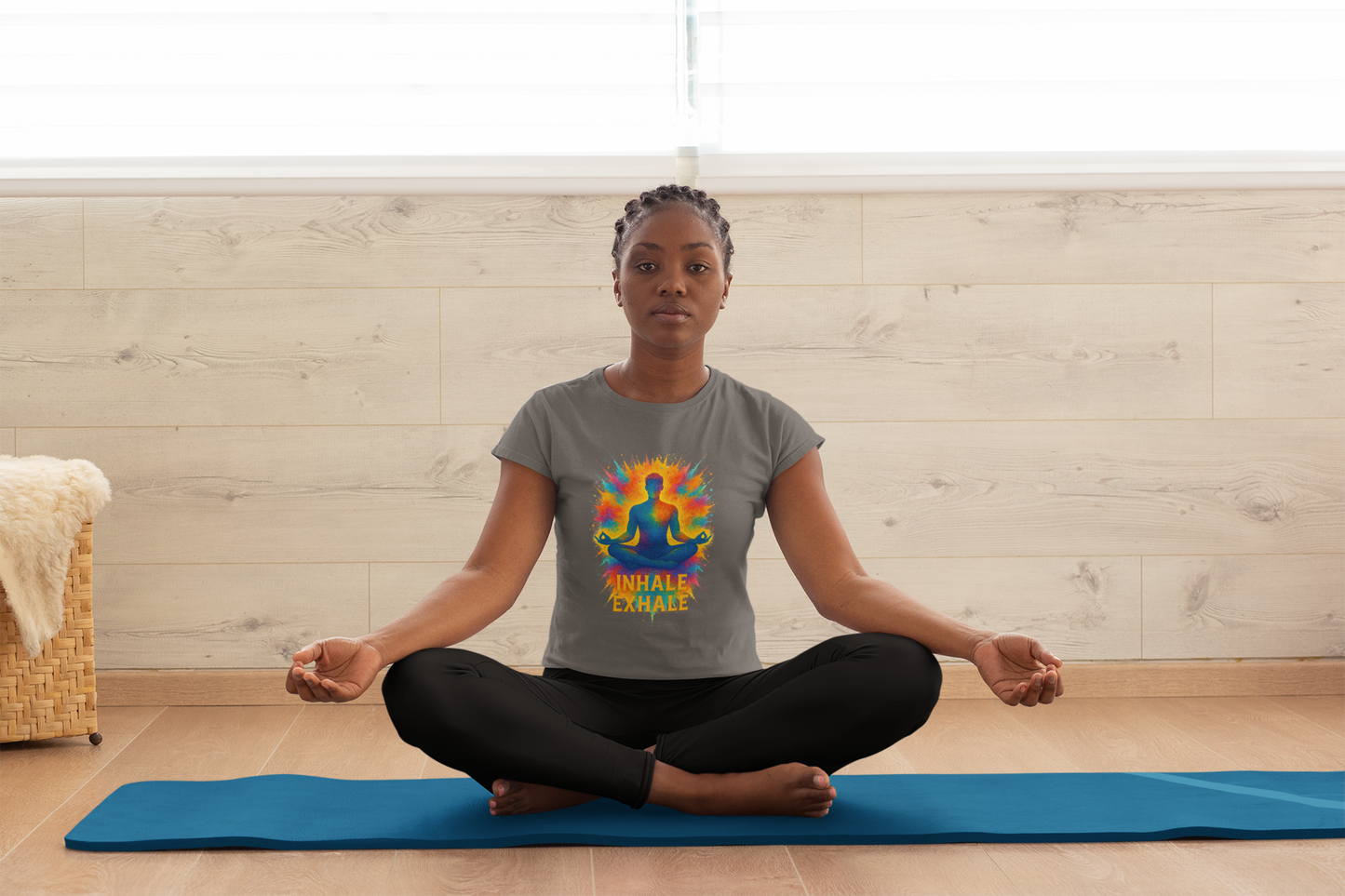 "Inhale Exhale" Mindfulness Tee | Yoga & Meditation Gift, Bohemian Style Shirt