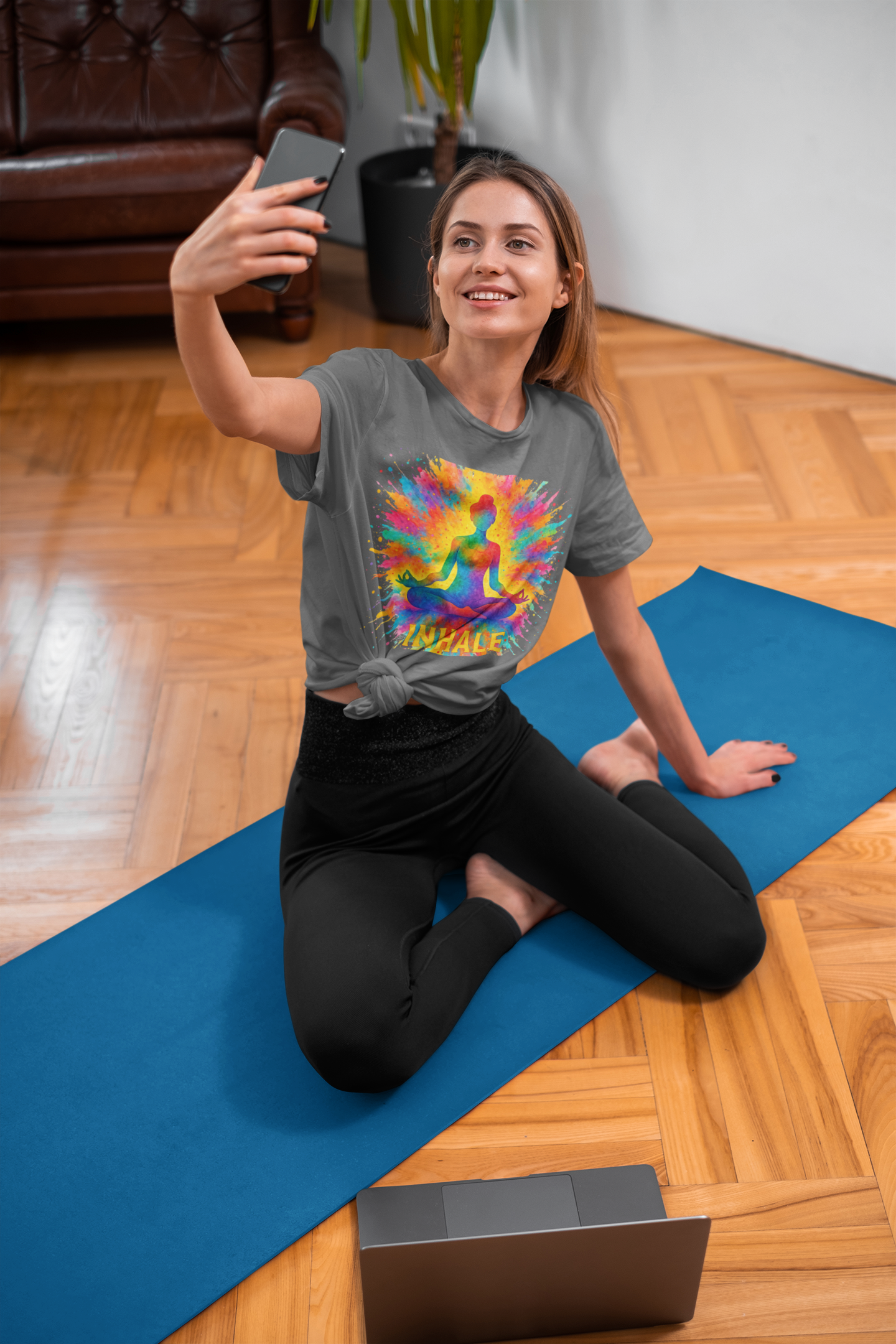 "Inhale" Meditation Tee | Yoga & Wellness Gift, Spiritual Apparel