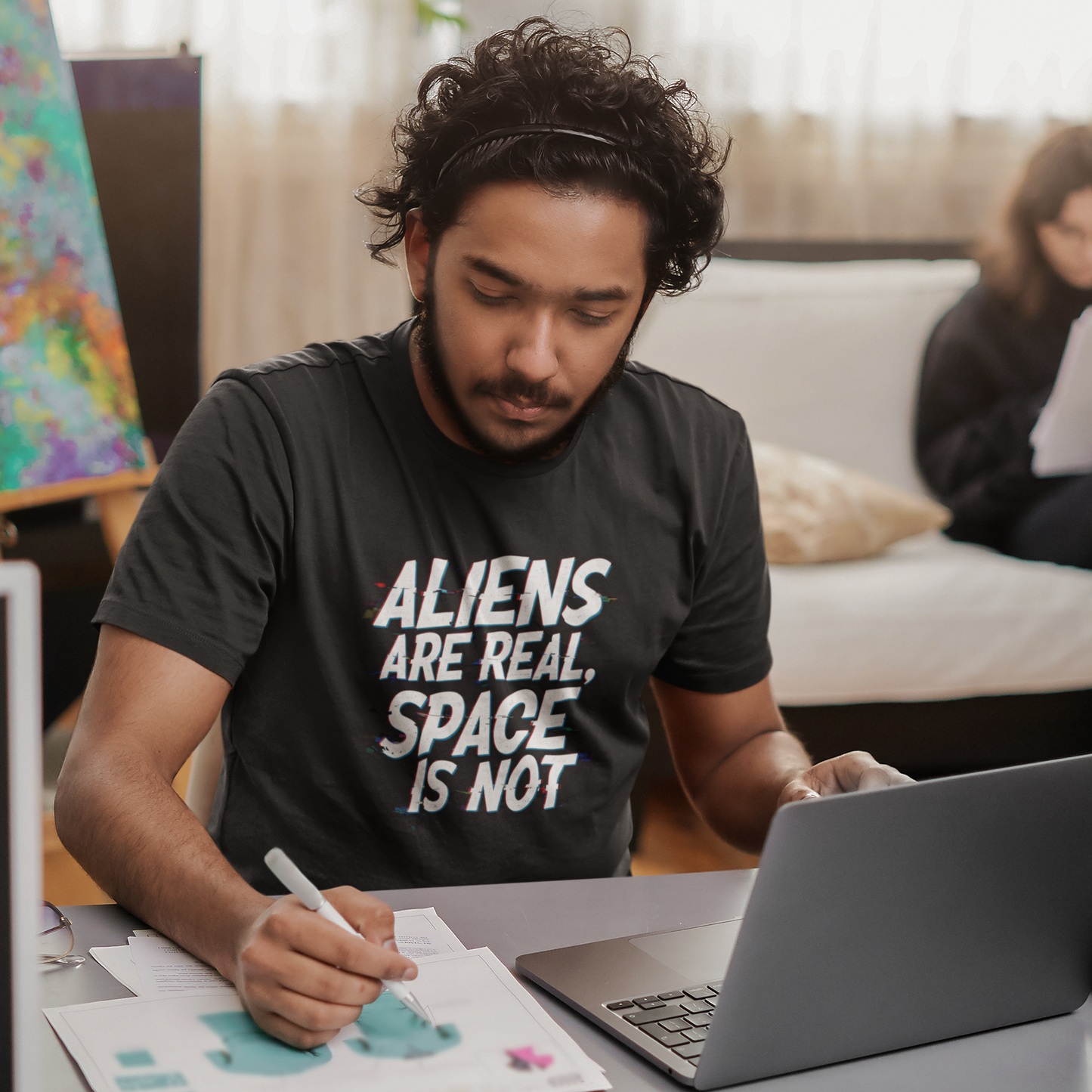 Funny Alien T-Shirt | "Aliens Are Real, Space Is Not" Unisex Tee