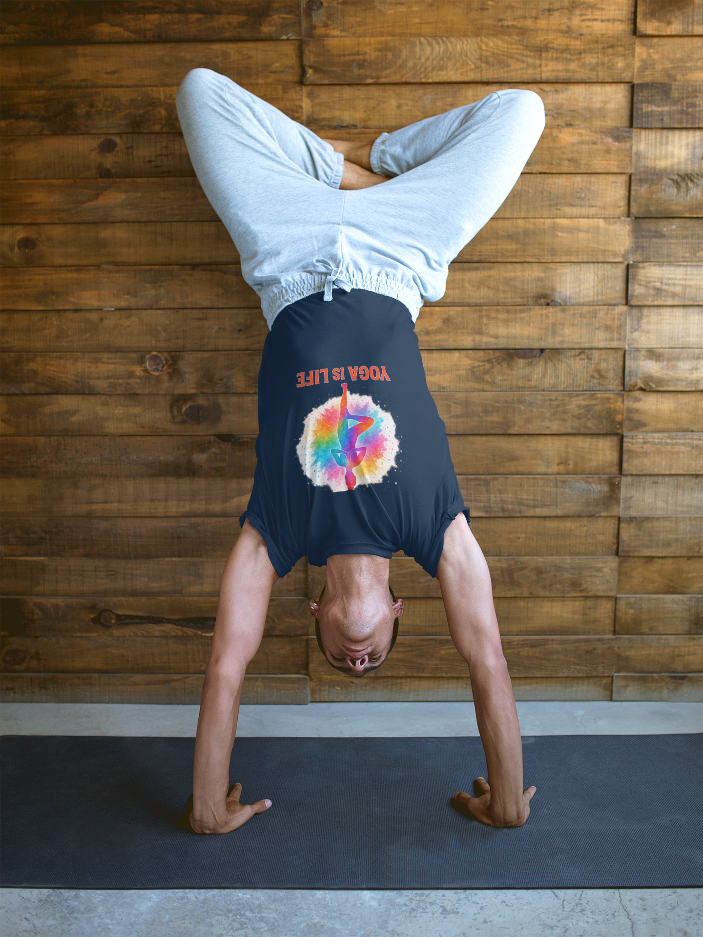 "Yoga Is Life" T-Shirt | Garment-Dyed Yoga Apparel & Wellness Gift
