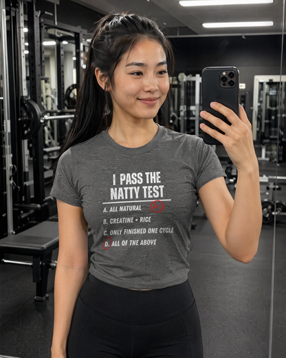 Distressed "I Pass the Natty Test" Funny Unisex T-Shirt | Fitness & Gym Gift