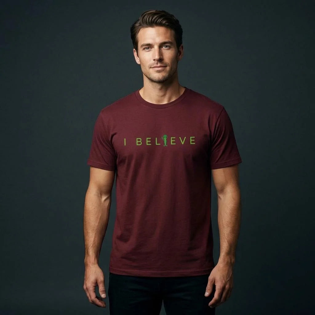 I Believe Minimalist Alien T-Shirt