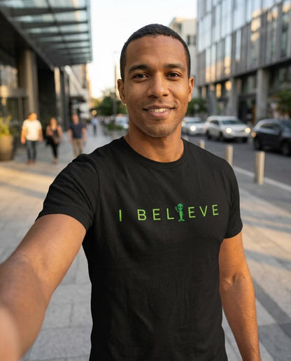 I Believe Minimalist Alien T-Shirt
