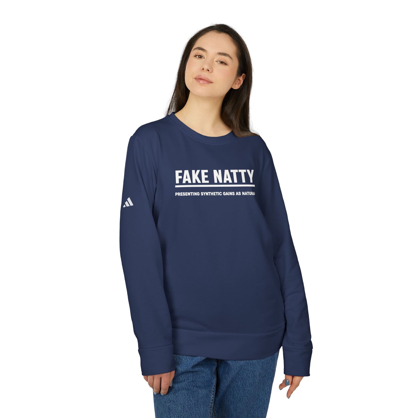 Adidas Fake Natty Crewneck Gym Humor Sweatshirt