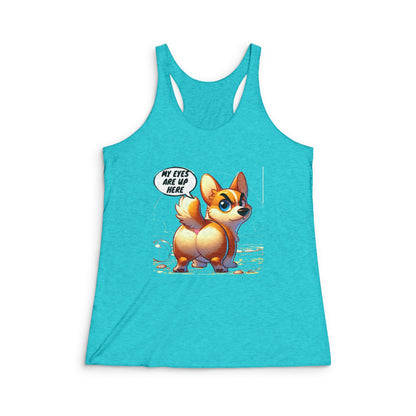 Corgi Lover Racerback Tank Top | Women's Dog Mom Gift & Fitness Apparel
