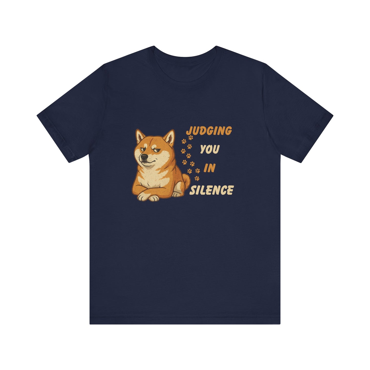 Funny Shiba Inu Judgment T-Shirt - Unisex Jersey Tee for Pet Lovers