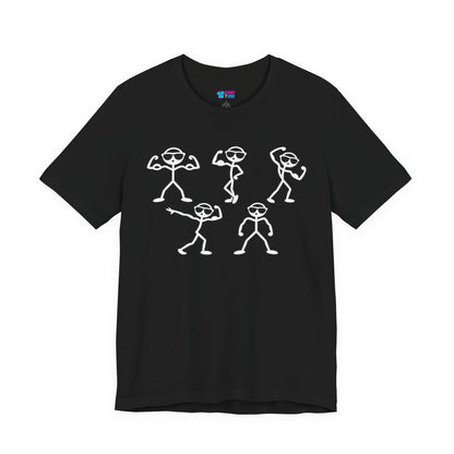 Funny Stick Figure Bodybuilding Graphic T-Shirt