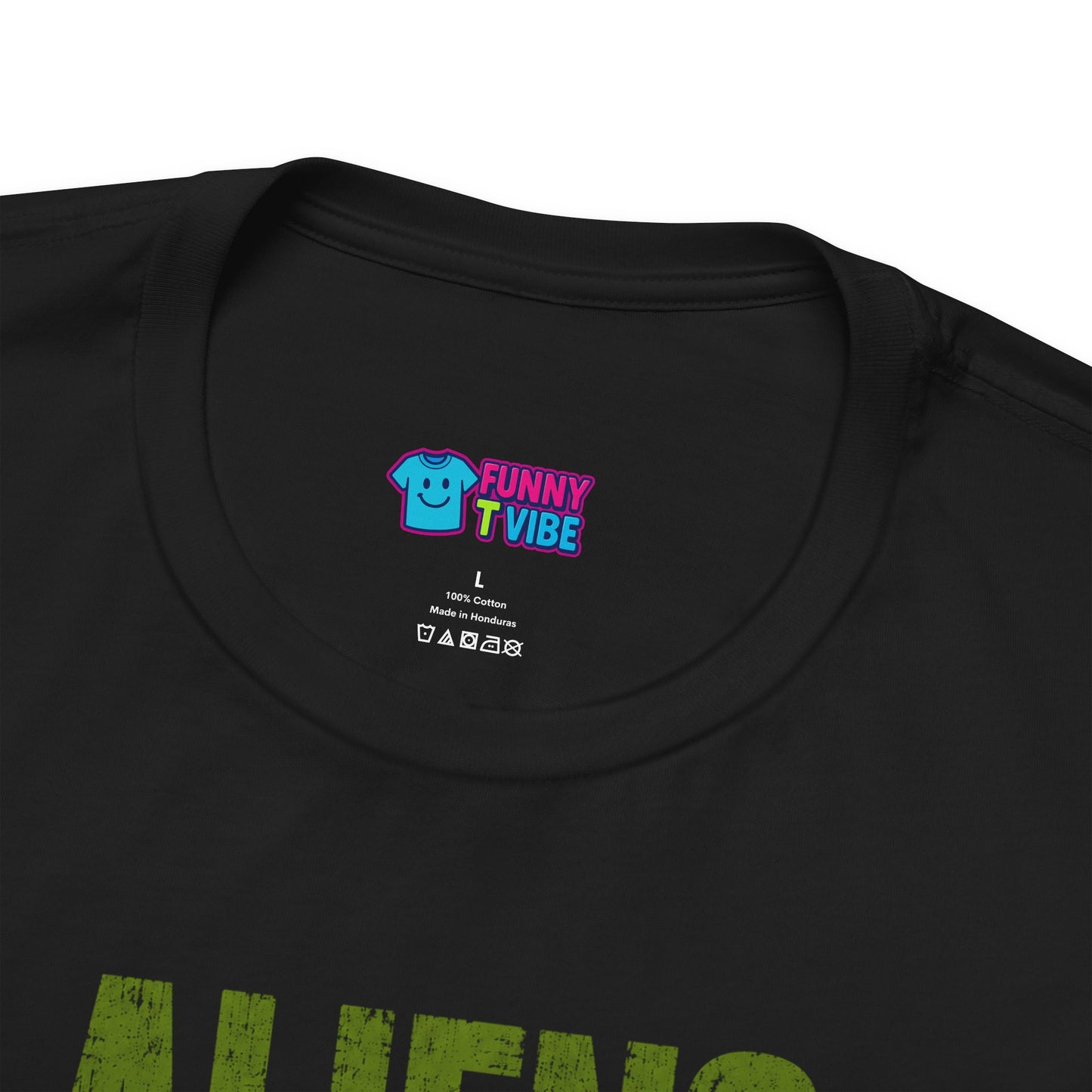 Aliens Are Coming Act Natural T-Shirt | Funny Alien UFO Graphic Tee