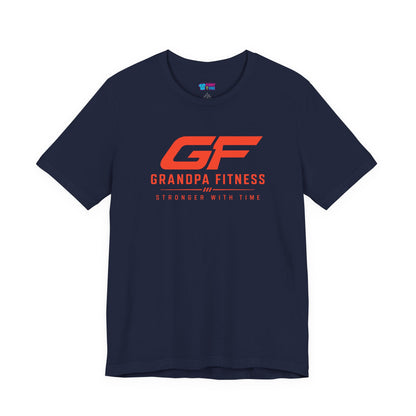 GF Grandpa Fitness Stronger With Time T-Shirt | Grandpa Gym Shirt for Active Men