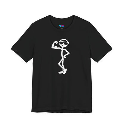Funny Stick Figure Bodybuilding Front & Back T-Shirt