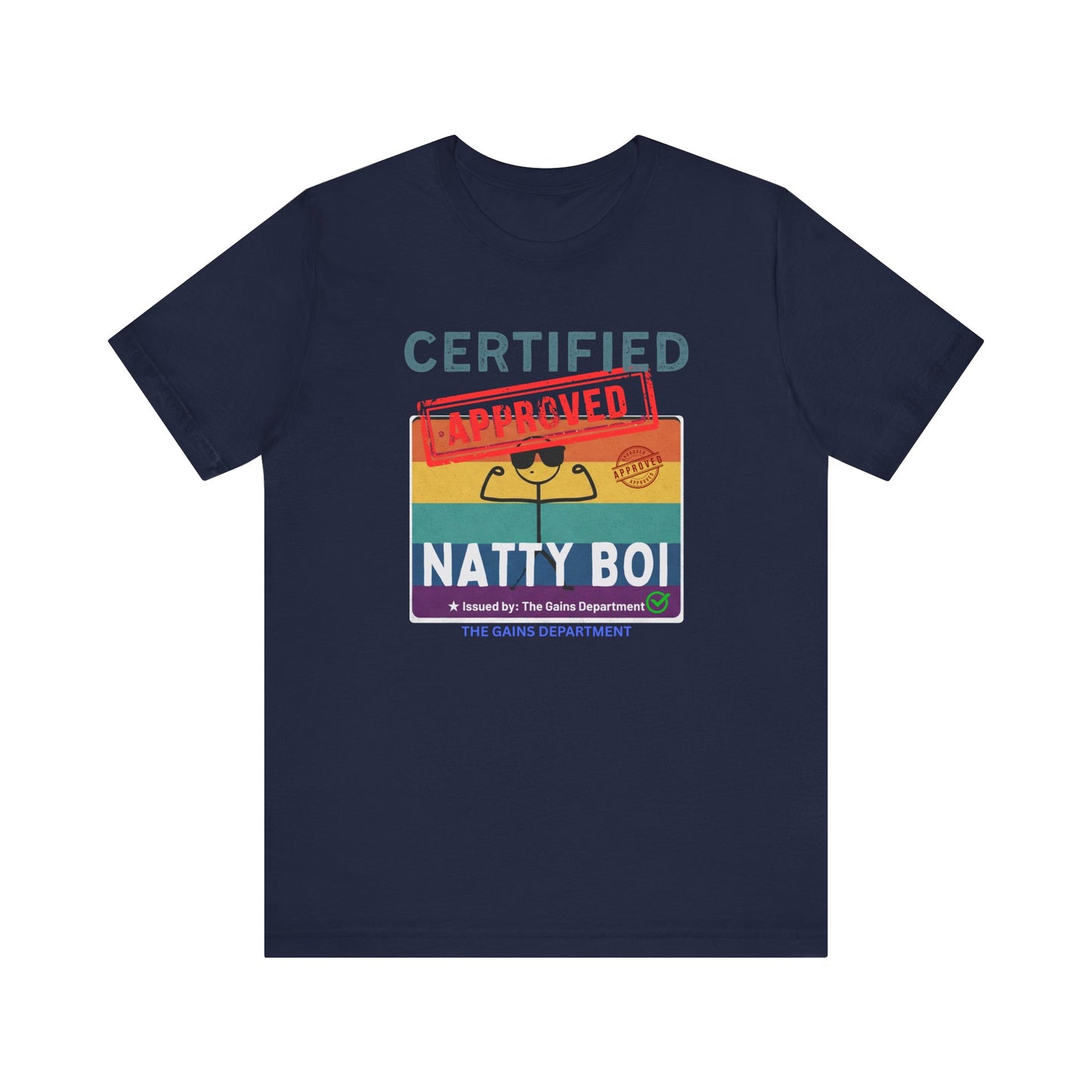 Certified Natty Boi Unisex Tee - Funny Gym Shirt for Fitness Lovers