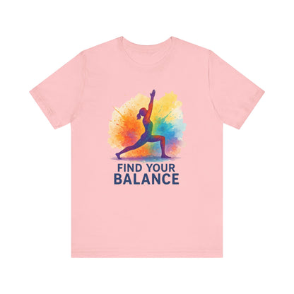 Colorful Yoga T-Shirt | Unisex Fitness Shirt, Mindfulness & Wellness Gift