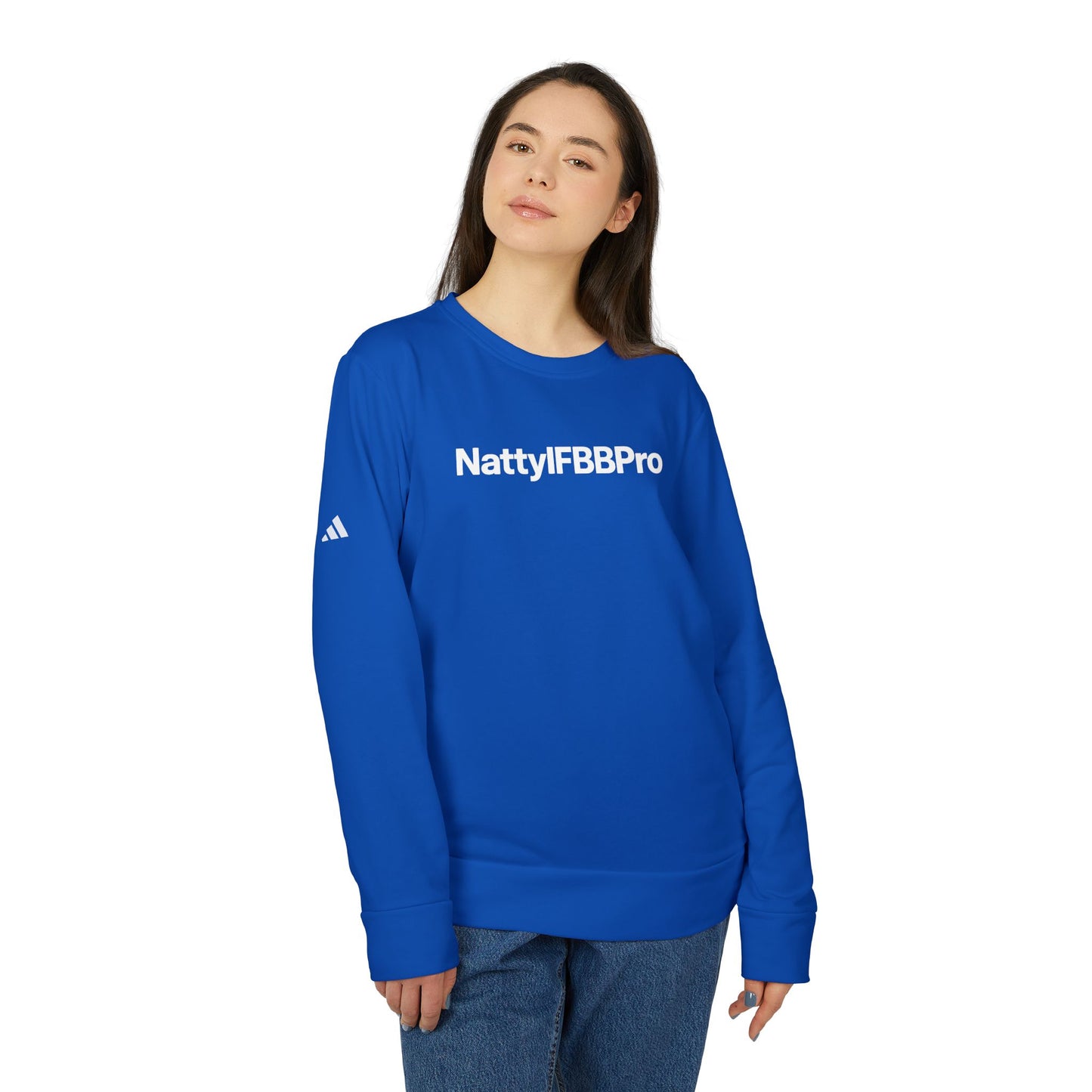 Adidas Natty IFBB Pro Crewneck Gym Fleece Sweatshirt