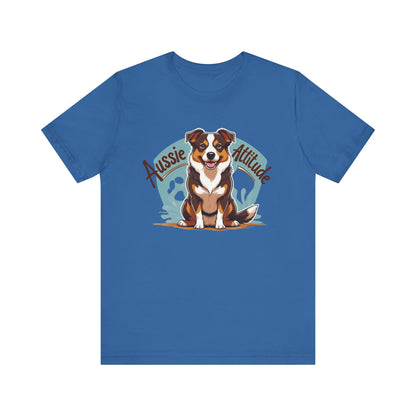 Aussie Attitude Australian Cattle Dog T-Shirt | Blue Heeler Dog Lover Gift, Unisex Pet Owner Tee