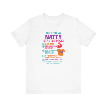 Official Natty Starter Pack Unisex Tee - 100% Natty Design for Fitness Enthusiasts