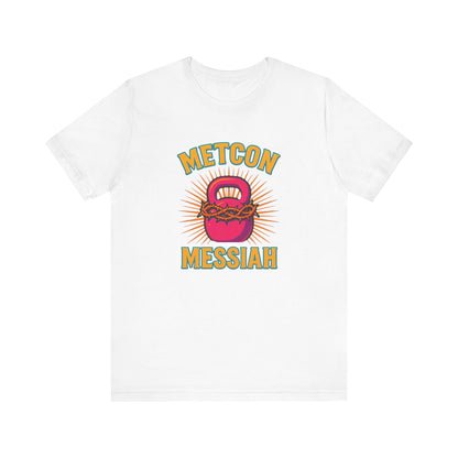 CrossFit Metcon Messiah T-Shirt | Funny Workout Tee, Unisex Fitness Gift for Lifters