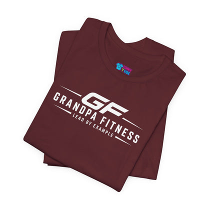 GF Grandpa Fitness Lead By Example T-Shirt | Grandpa Gym Shirt for Active Men