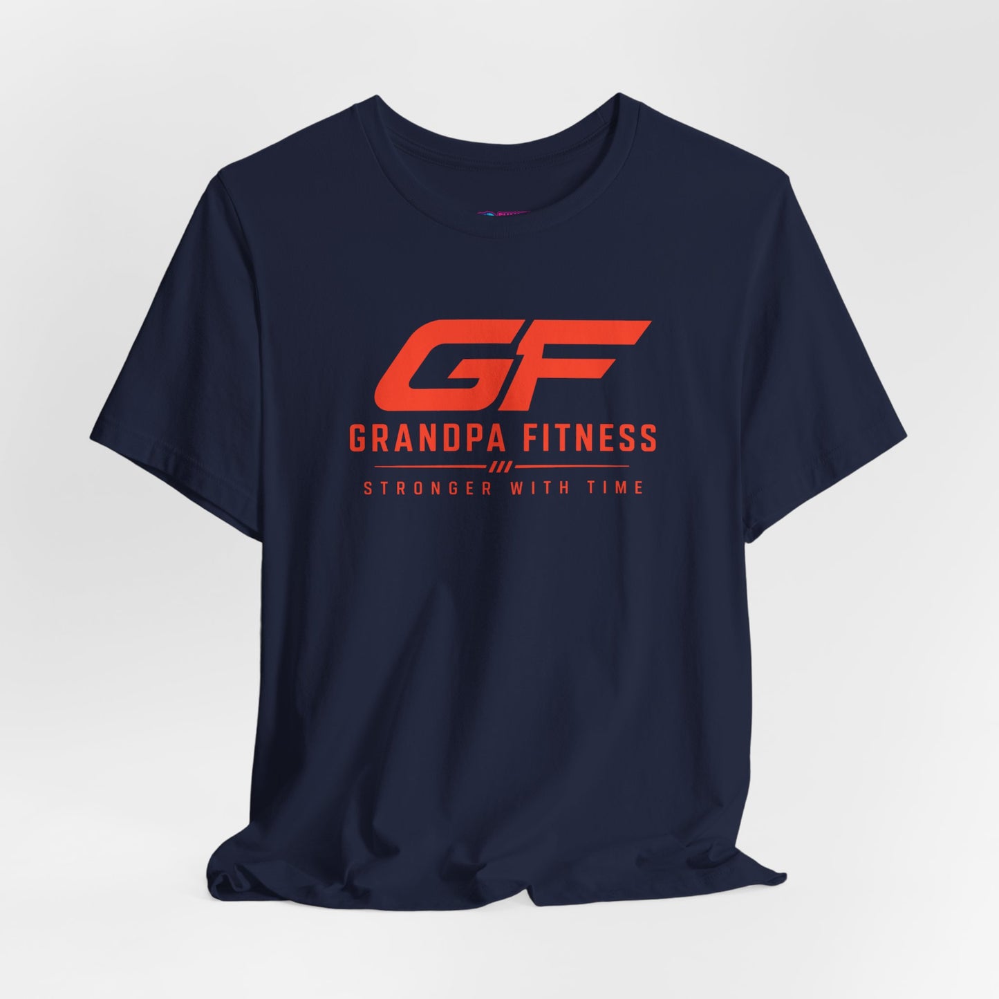 GF Grandpa Fitness Stronger With Time T-Shirt | Grandpa Gym Shirt for Active Men
