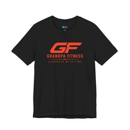 GF Grandpa Fitness Stronger With Time T-Shirt | Grandpa Gym Shirt for Active Men