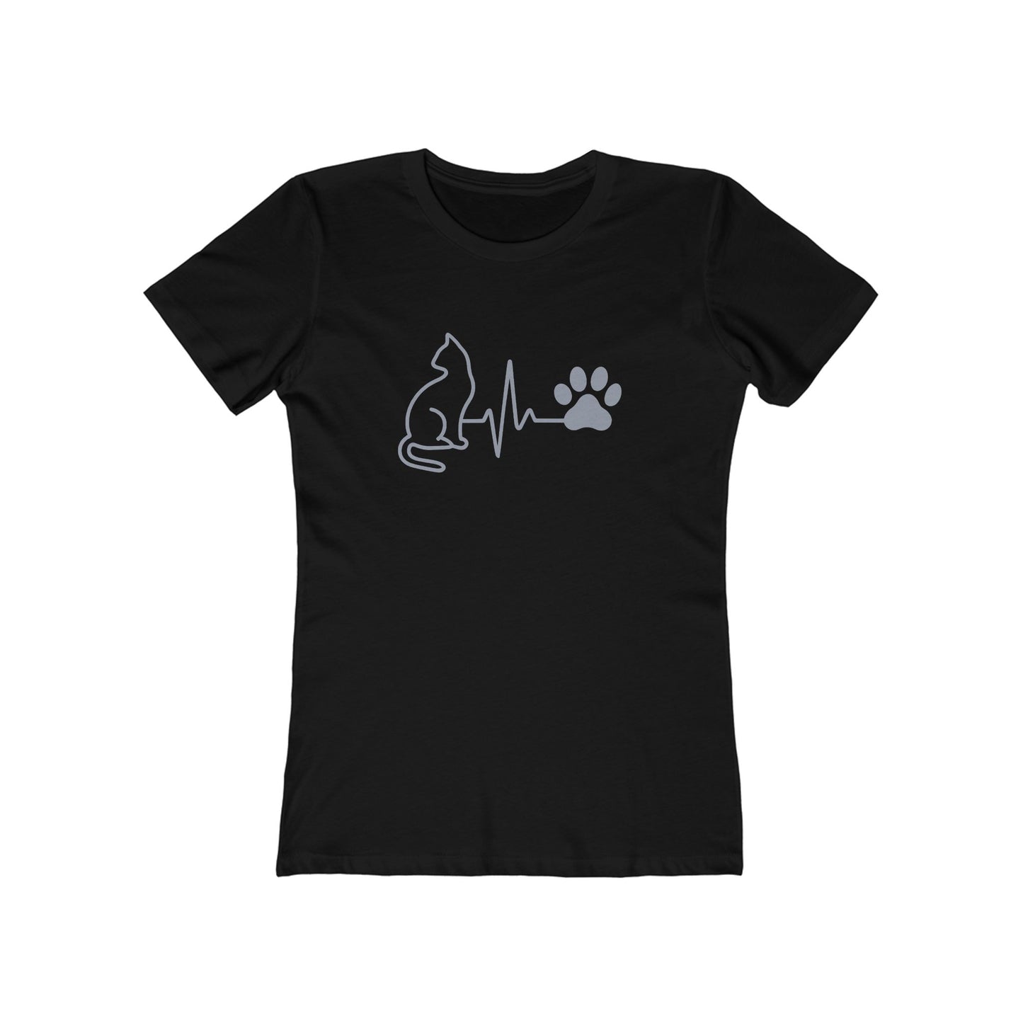 Cat Lovers' Boyfriend Tee, Cute Pet Shirt, Gift for Animal Lovers, Birthday Gift, Casual Wear, Black Graphic Tee