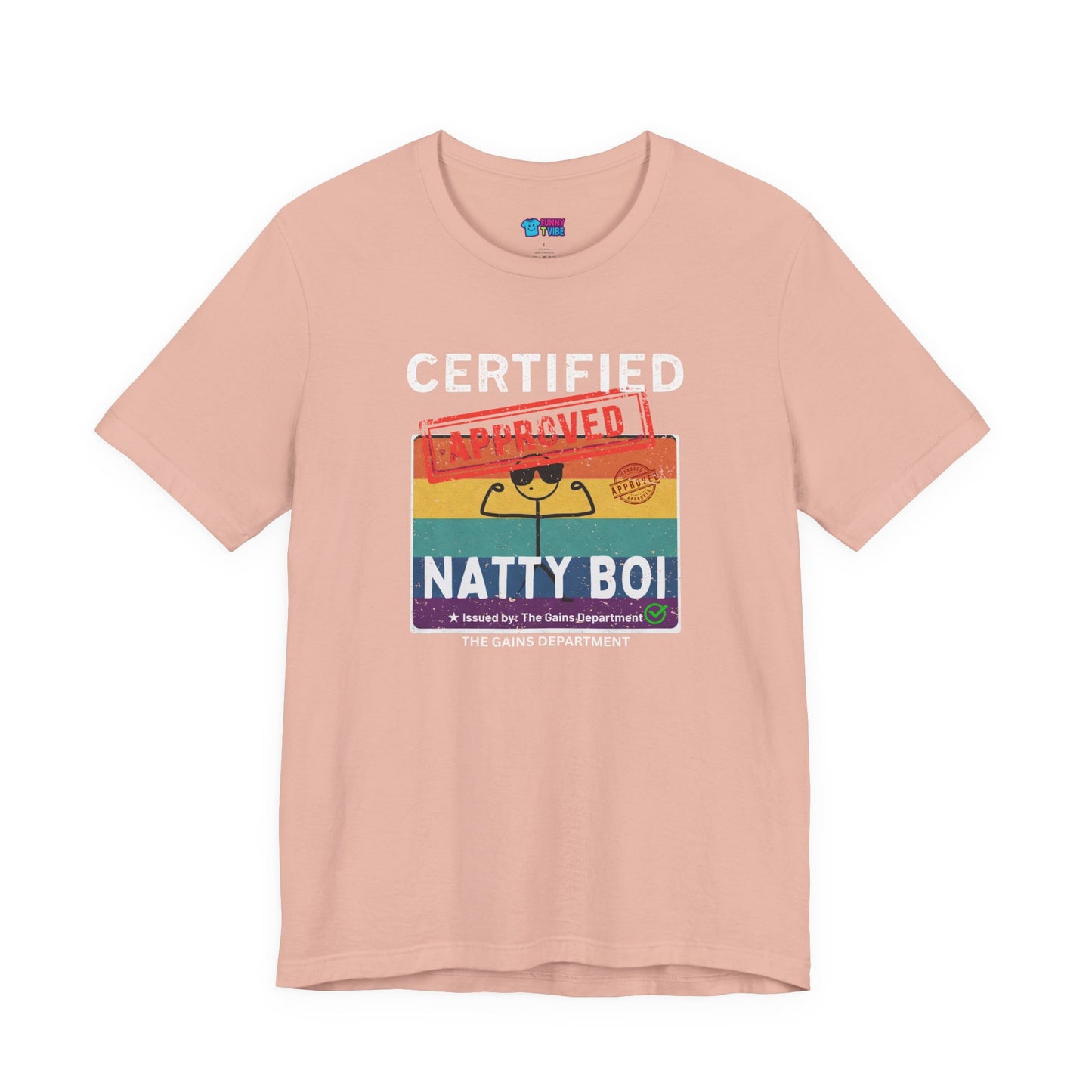 Funny Certified Natty Boi Unisex Jersey Tee - Trendy & Fun T-Shirt for Gym Enthusiasts