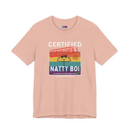 Funny Certified Natty Boi Unisex Jersey Tee - Trendy & Fun T-Shirt for Gym Enthusiasts