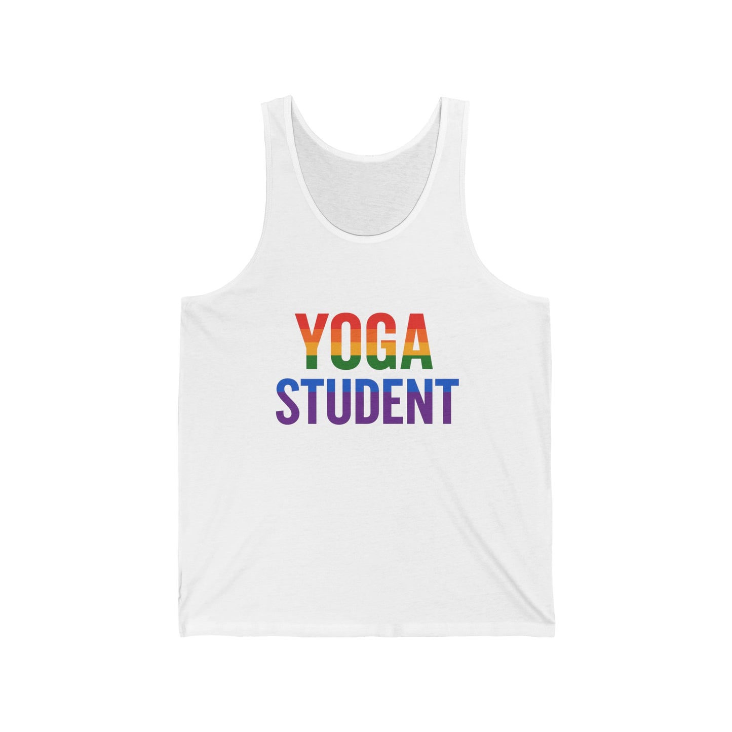 Rainbow Yoga Tank Top | Unisex Pride Fitness Tee, LGBTQ+ Apparel